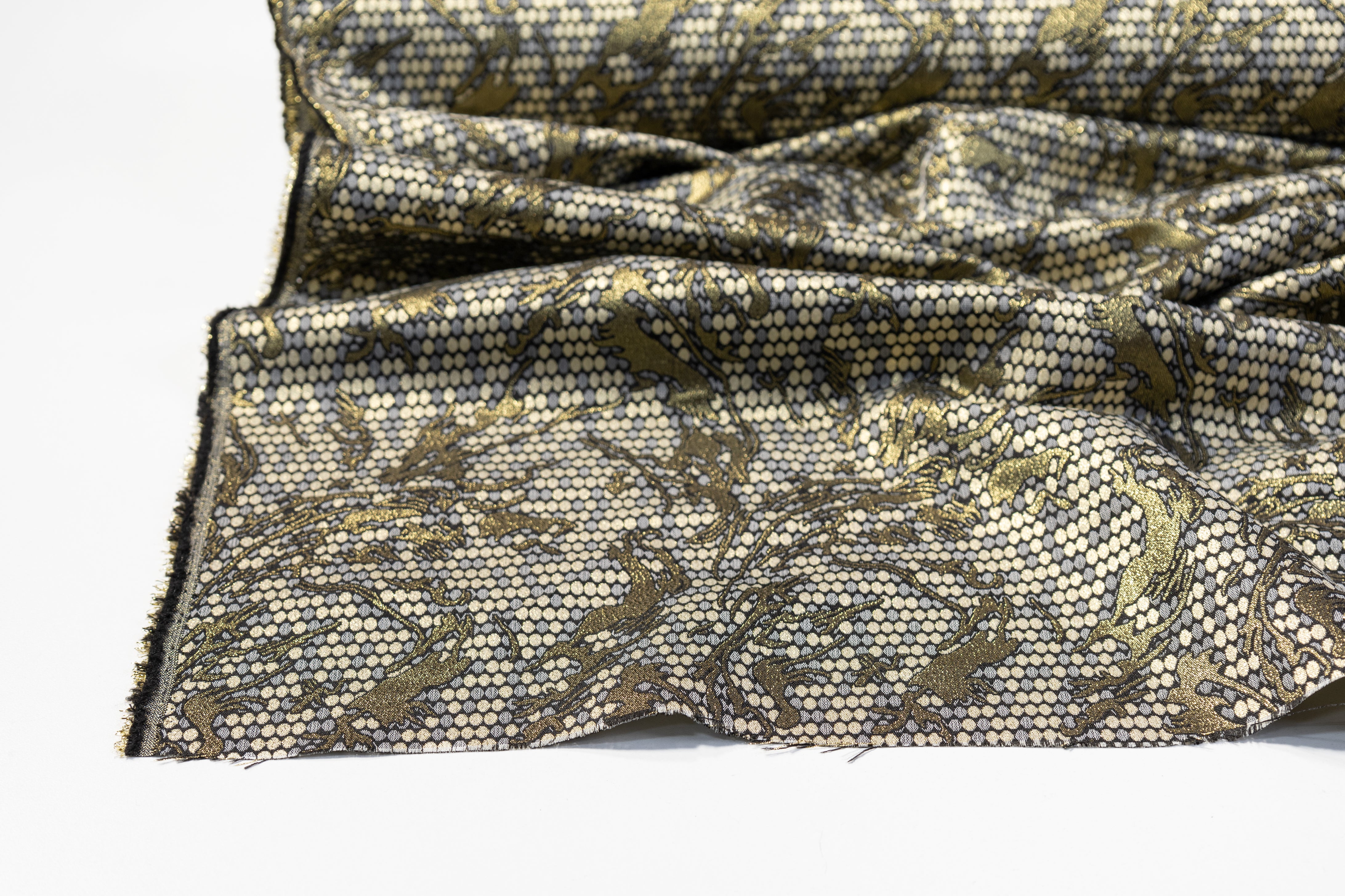Abstract Metallic Brocade - Antique Gold
