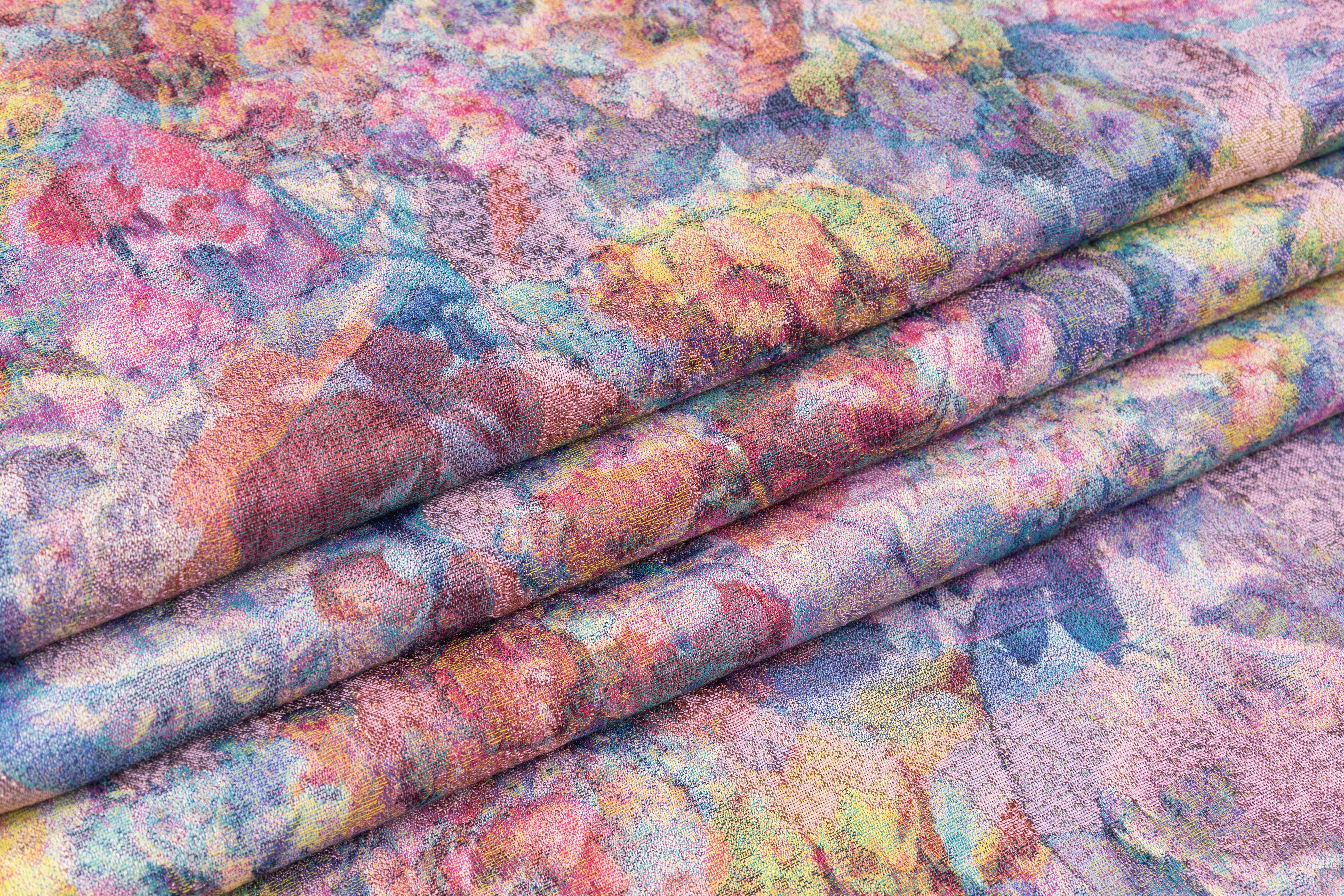 Abstract Floral Italian Chiné Jacquard - Multicolor