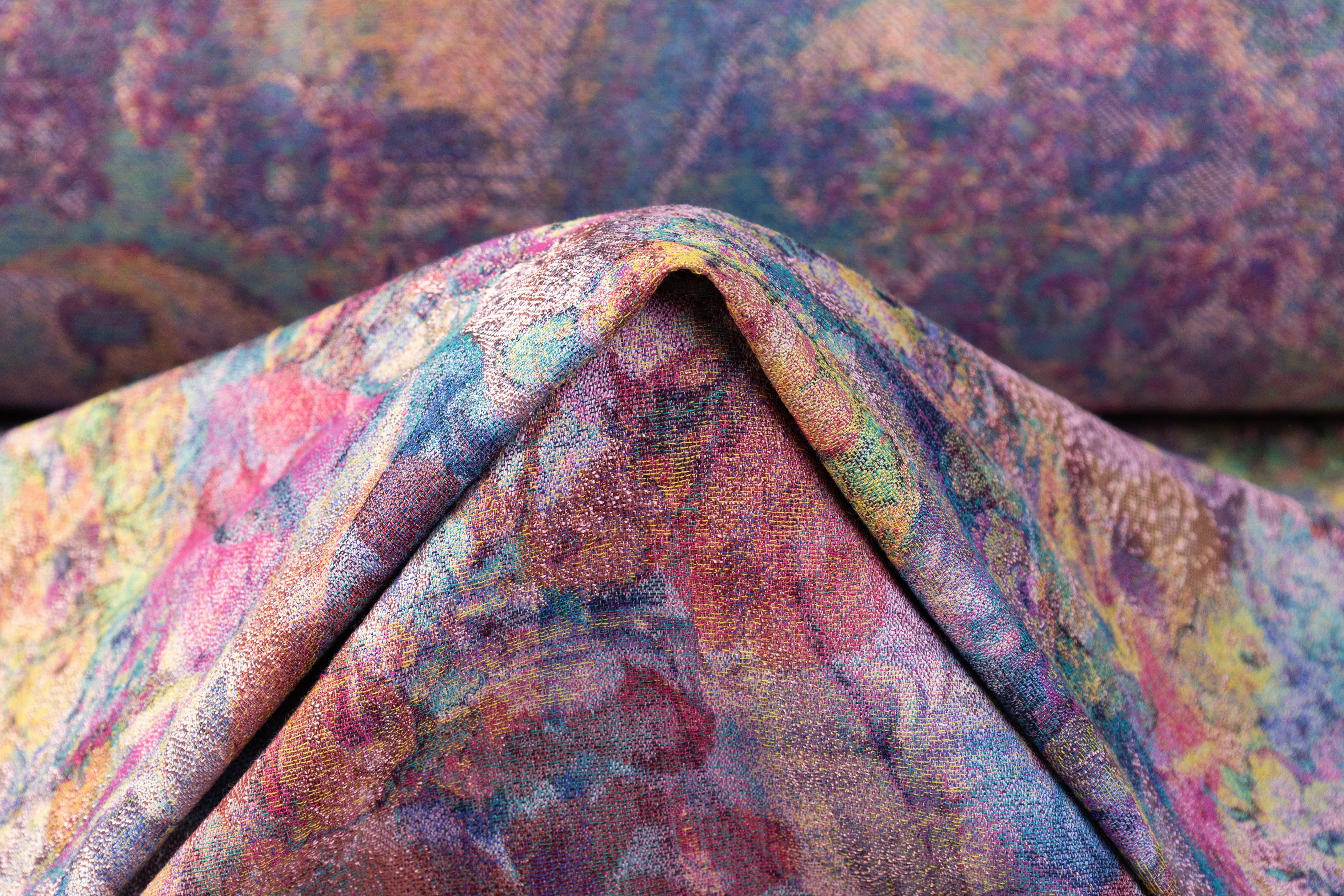 Abstract Floral Italian Chiné Jacquard - Multicolor
