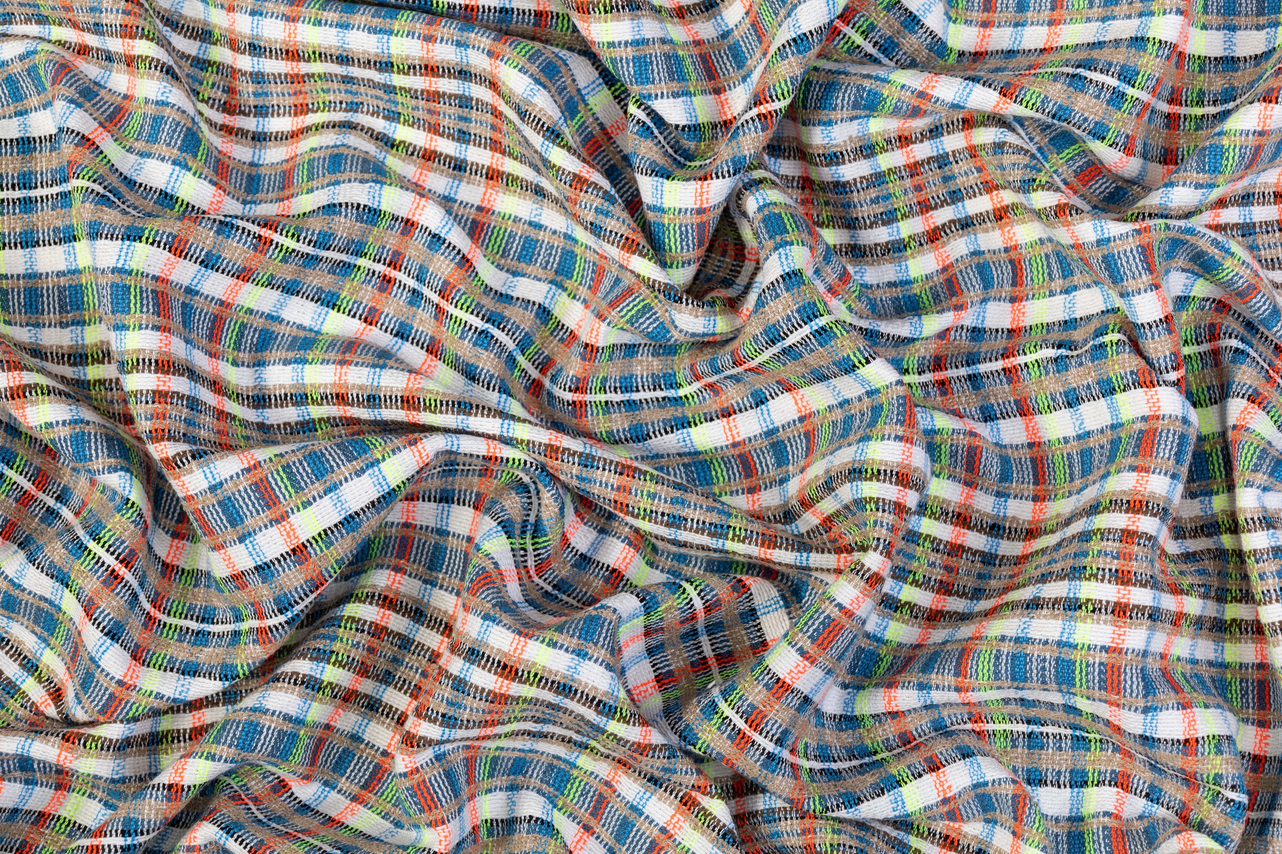 Italian Cotton Viscose Blend Tweed - Multicolor