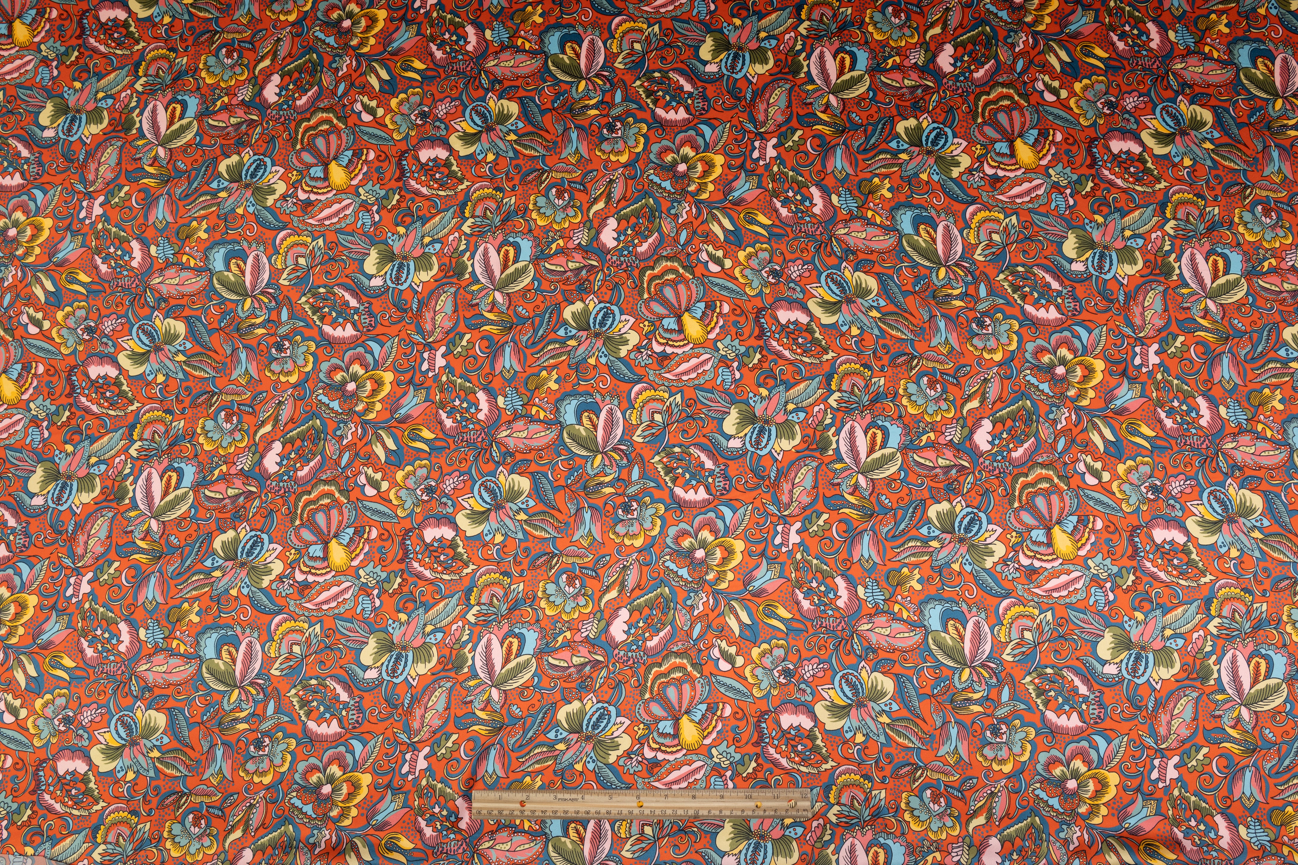 Liberty Fabrics - Passion Flower Silk Charmeuse - Multicolor