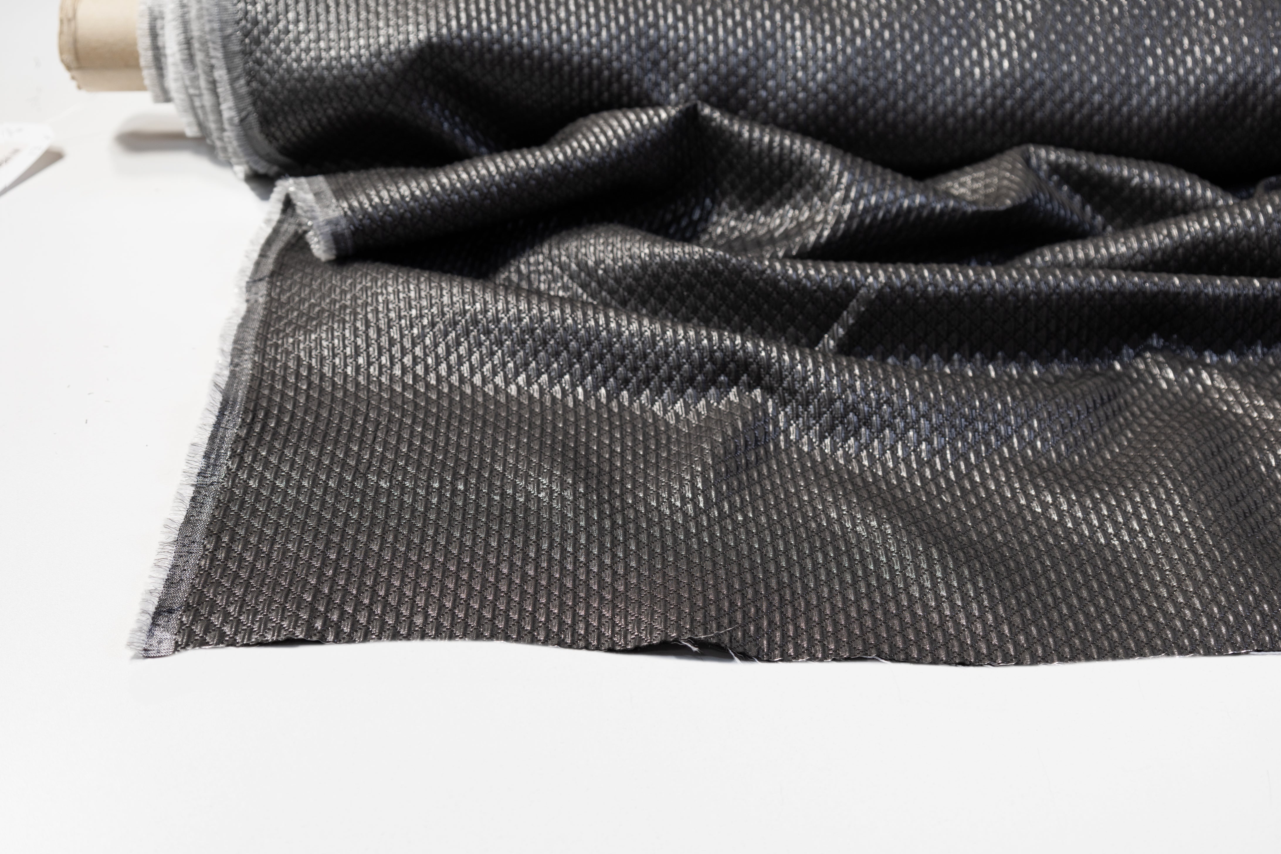 Diamond Matelassé - Charcoal Gray