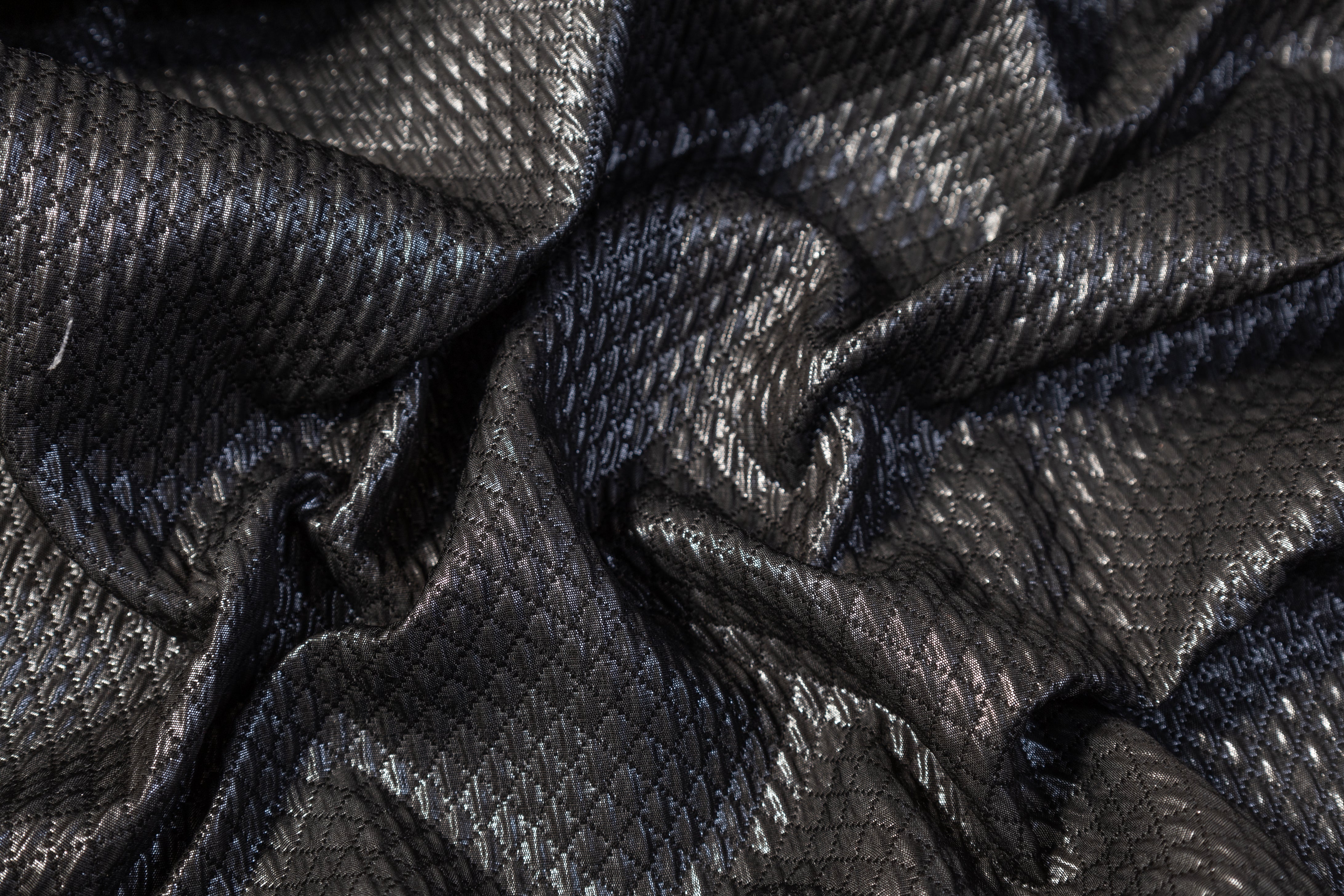 Diamond Matelassé - Charcoal Gray