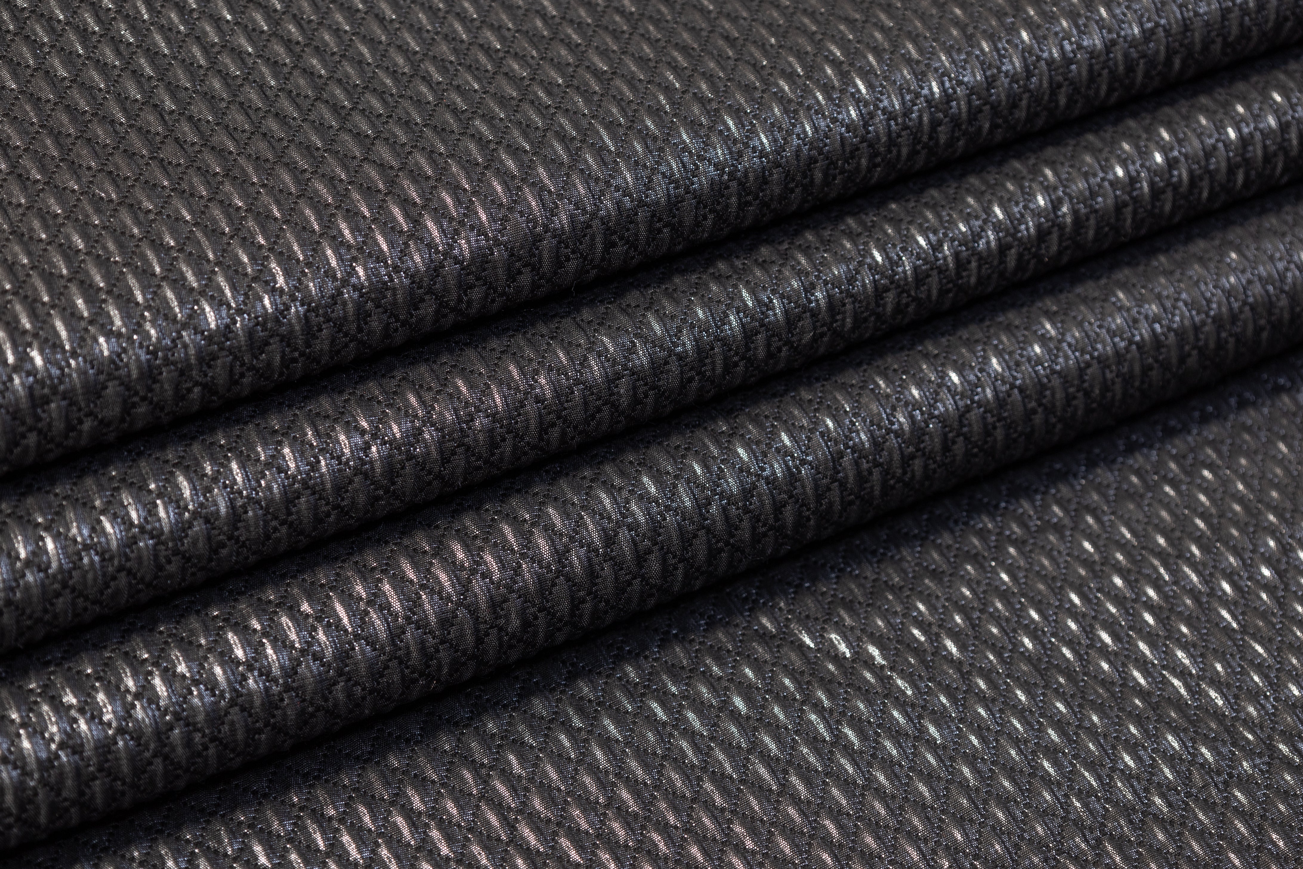 Diamond Matelassé - Charcoal Gray