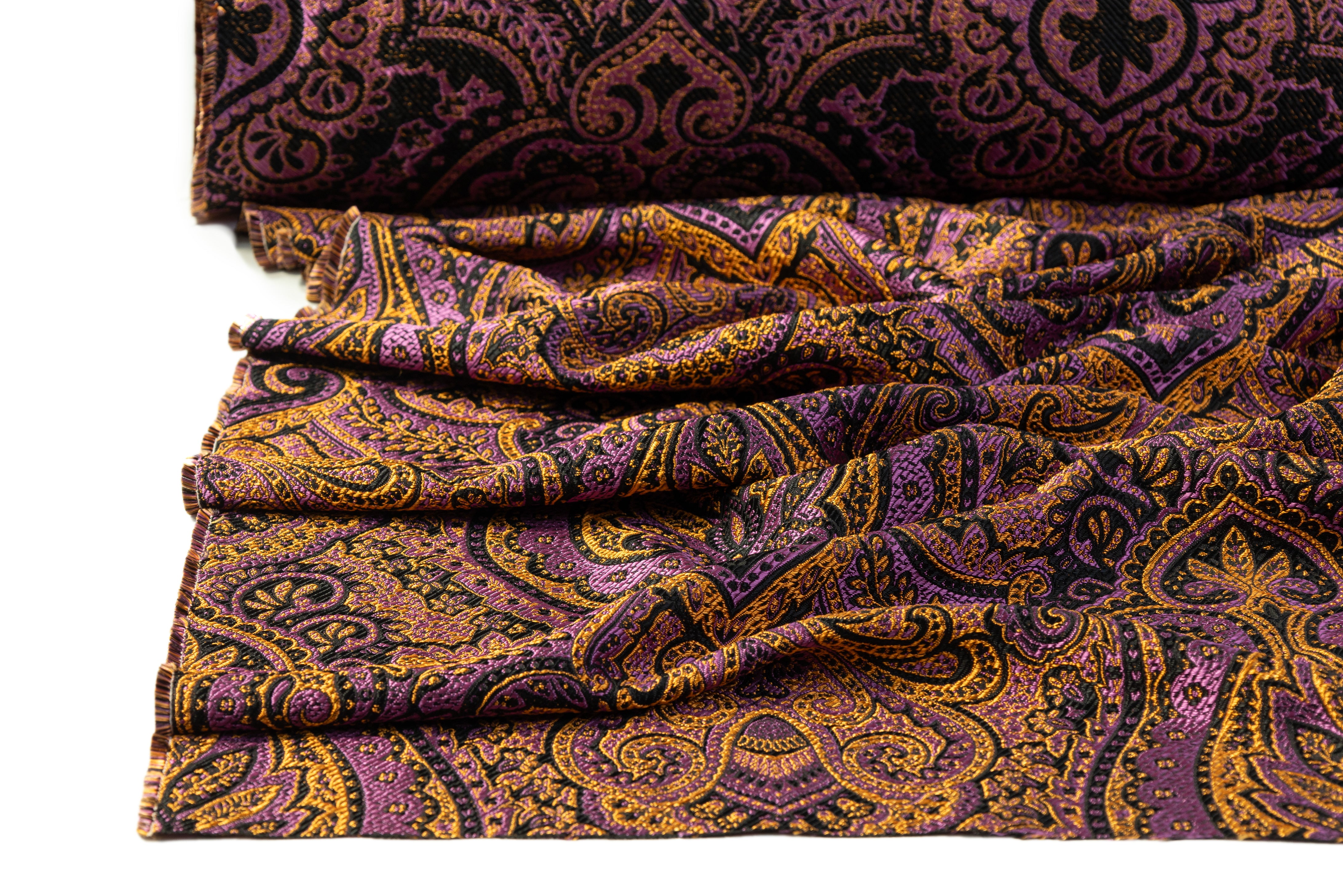 Damask Italian Brocade - Purple / Gold