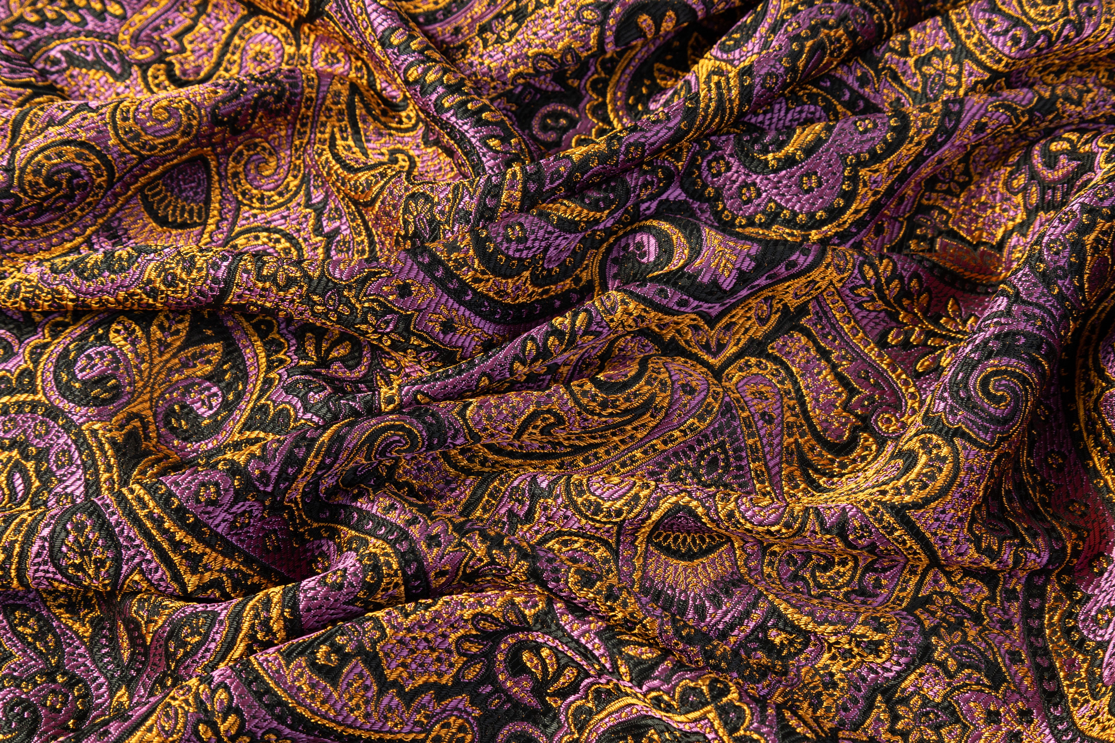 Damask Italian Brocade - Purple / Gold