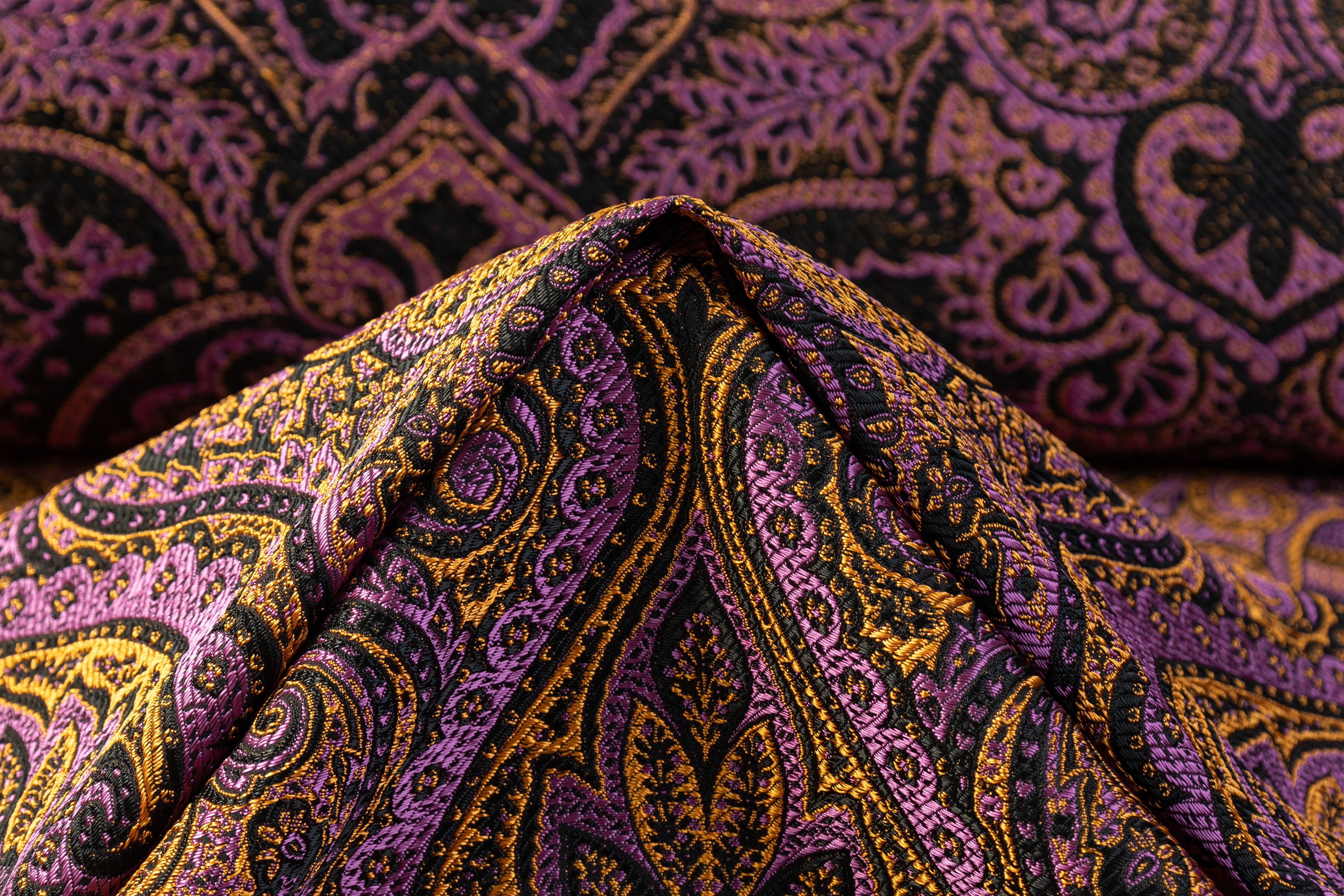 Damask Italian Brocade - Purple / Gold