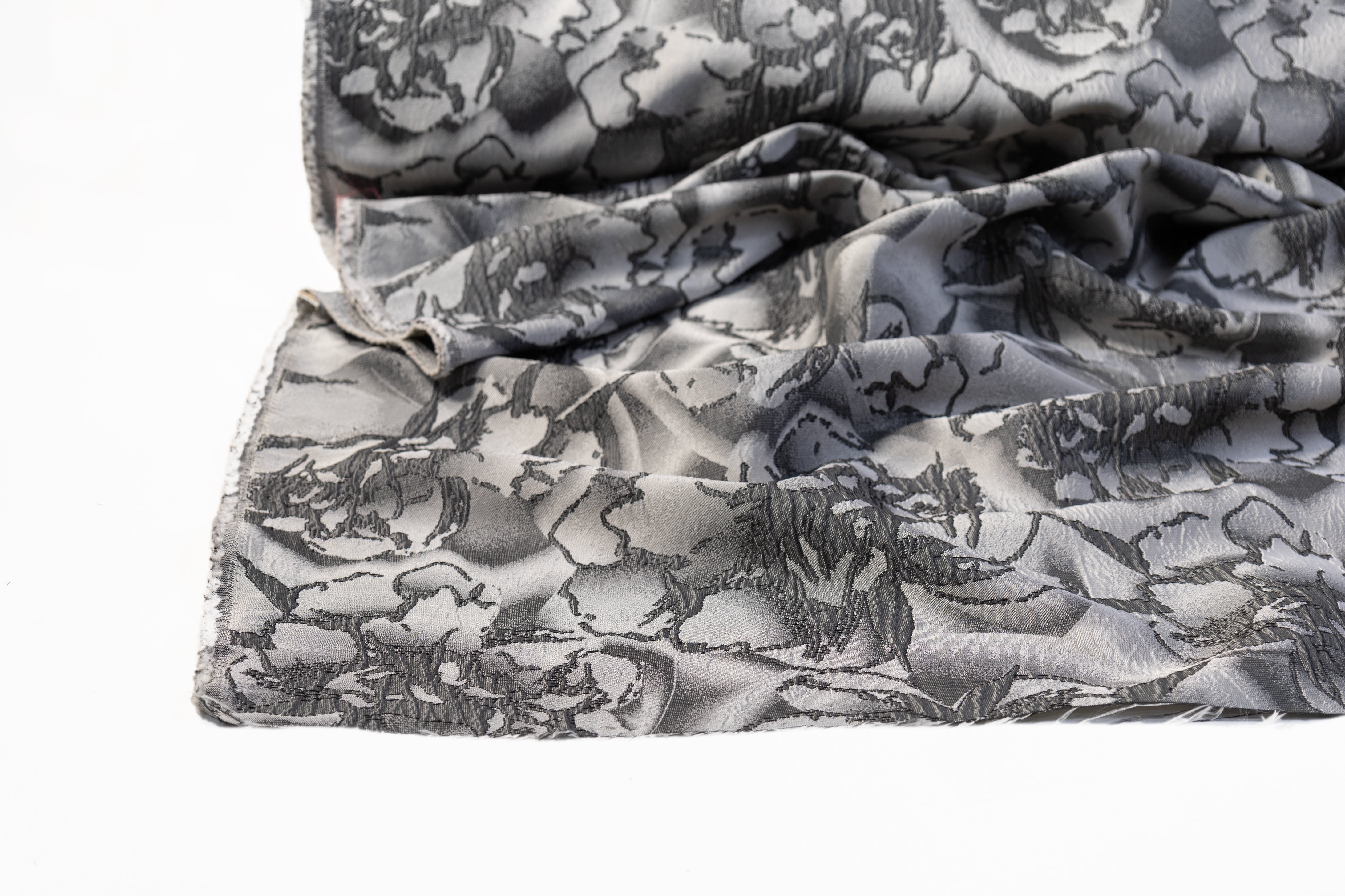 Abstract Crushed Brocade - Gray