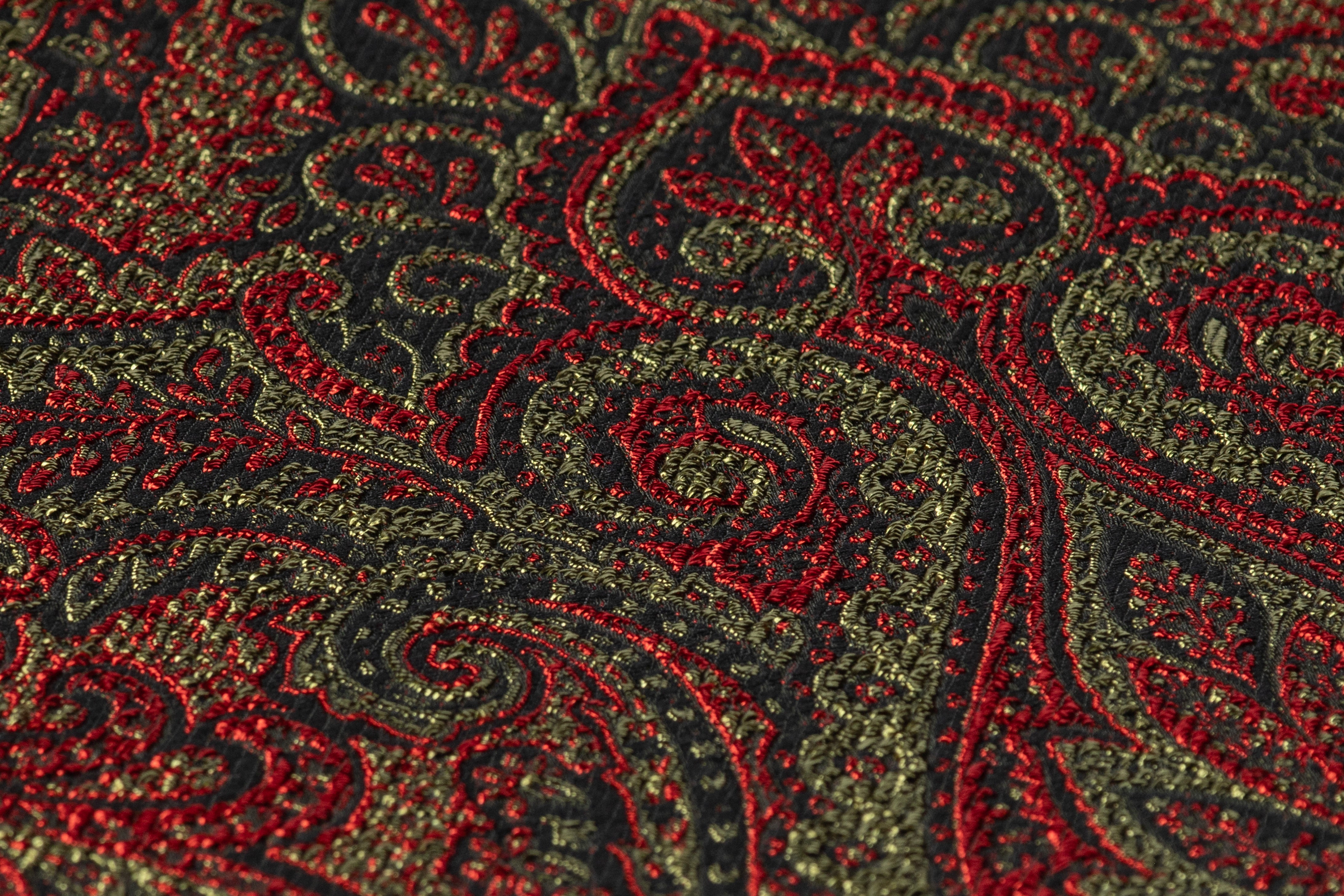 Damask Italian Brocade - Red / Green