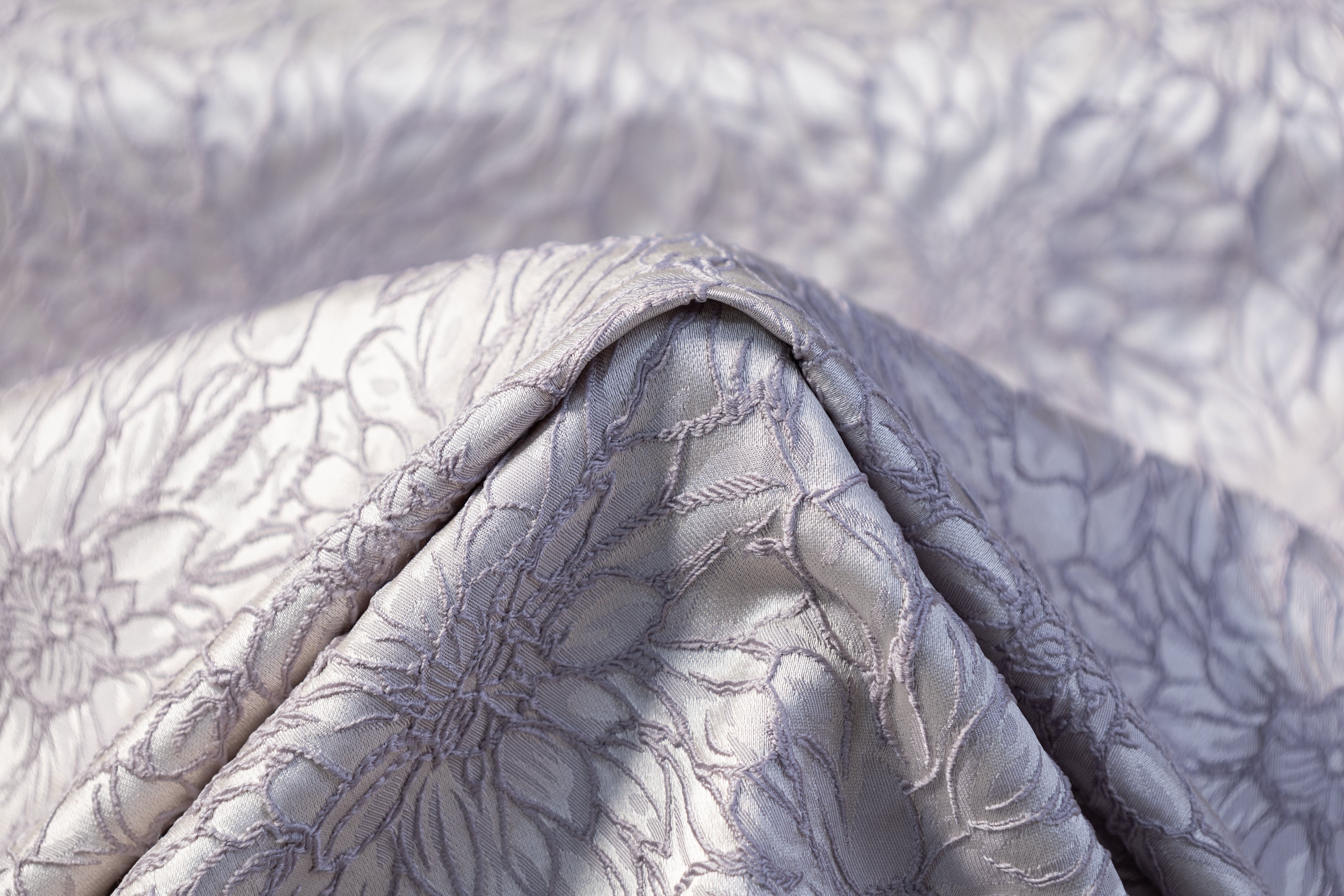 Floral Brocade - Cool Gray