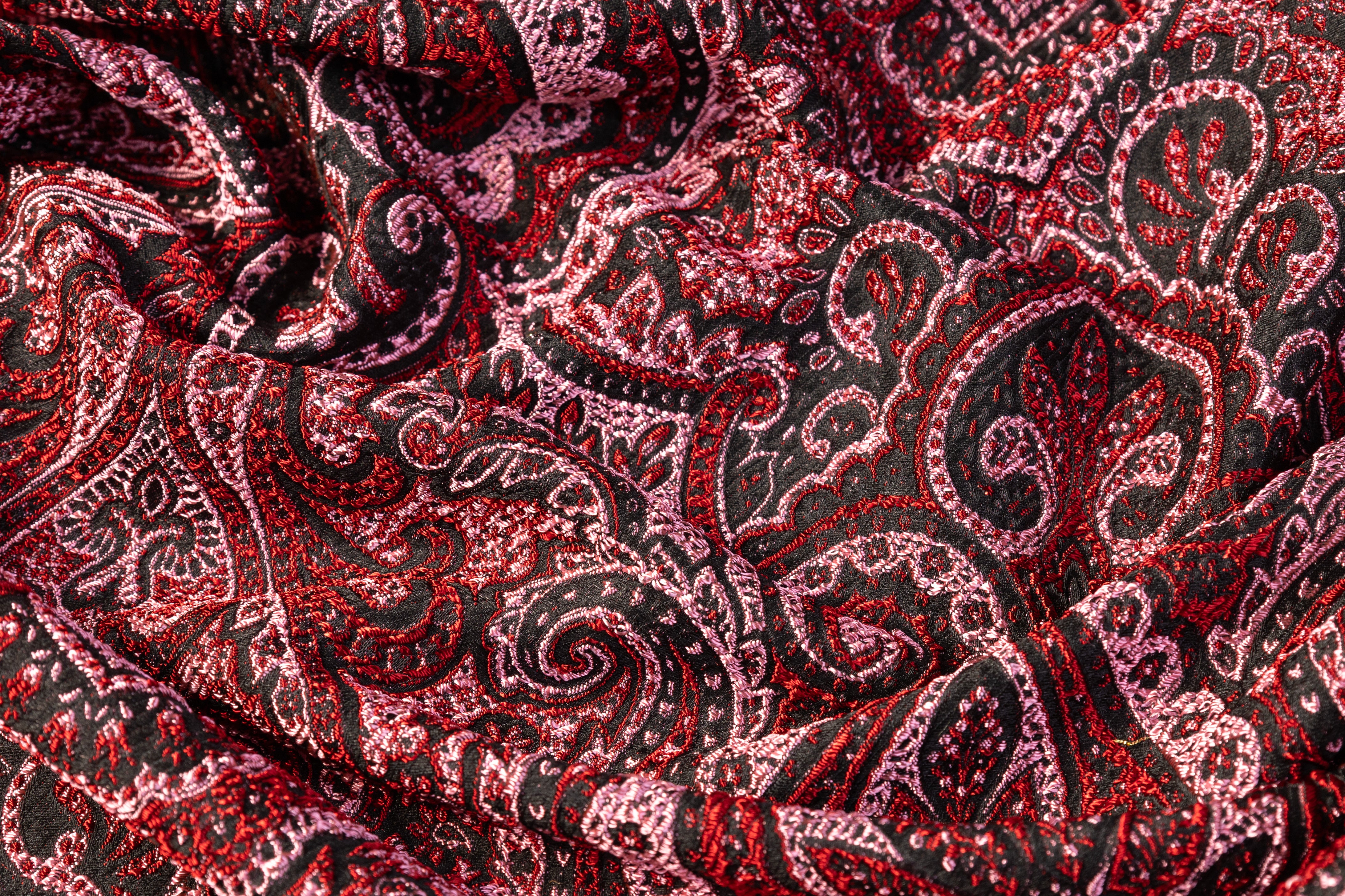 Damask Italian Brocade - Pink / Red