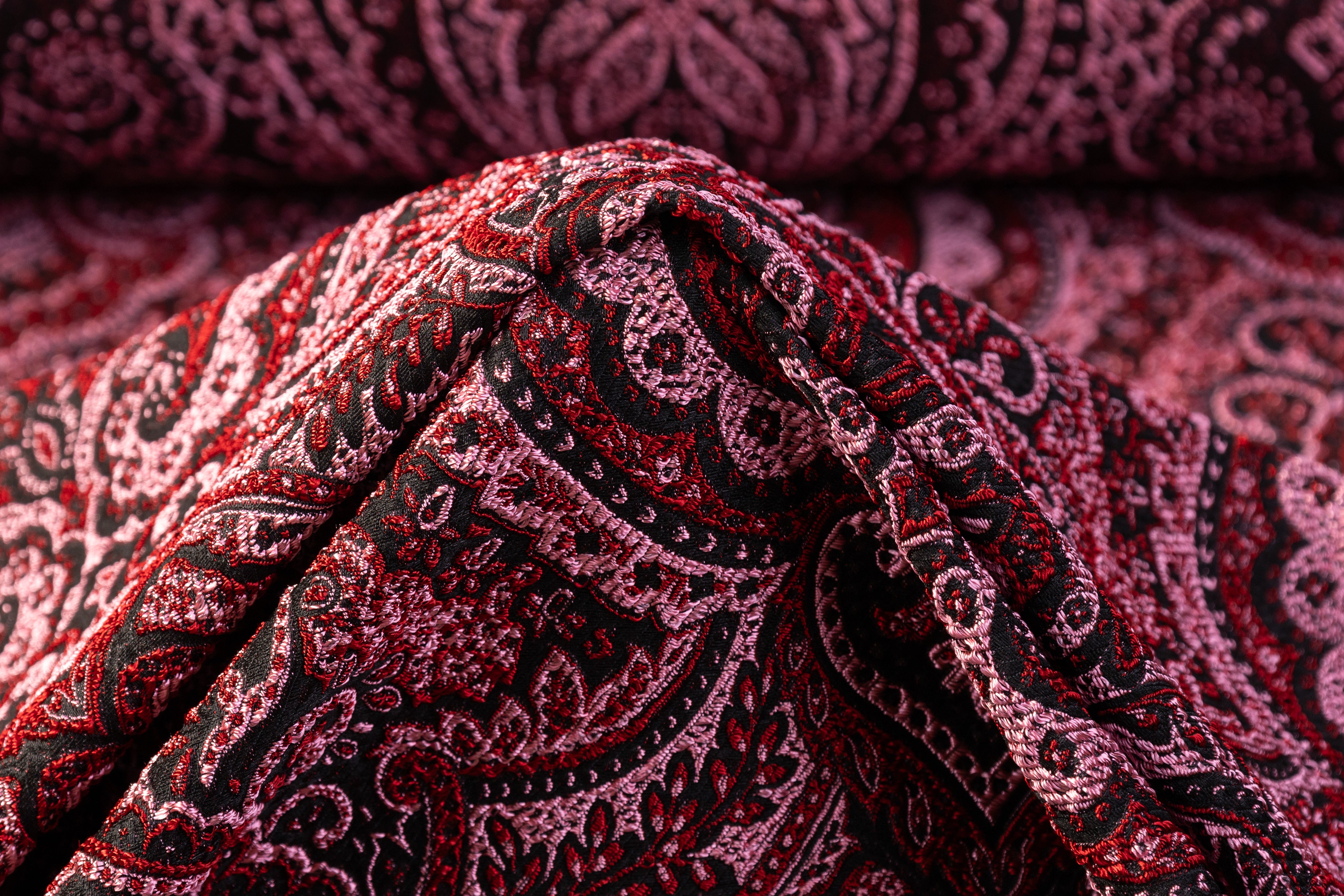 Damask Italian Brocade - Pink / Red