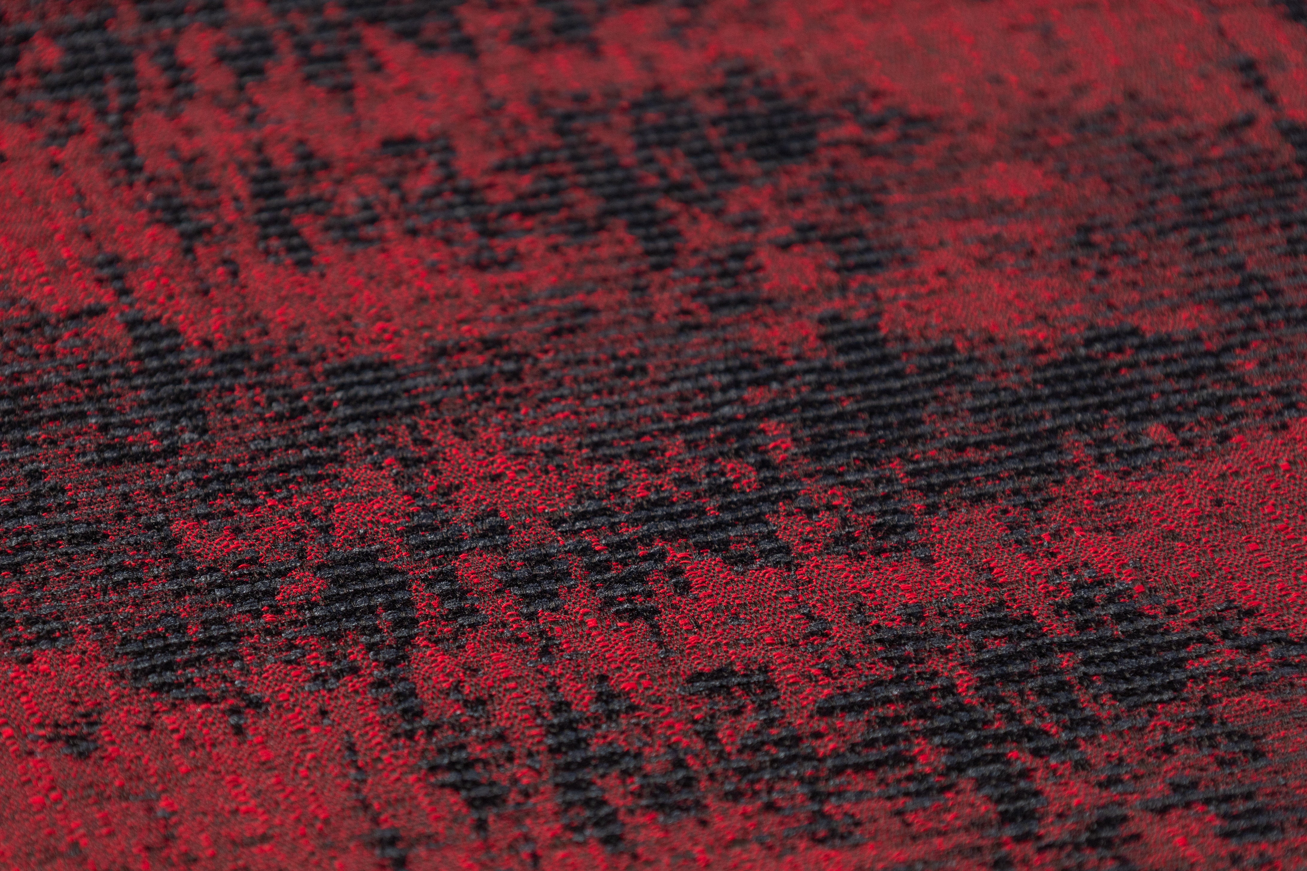 Abstract Brocade - Maroon / Black