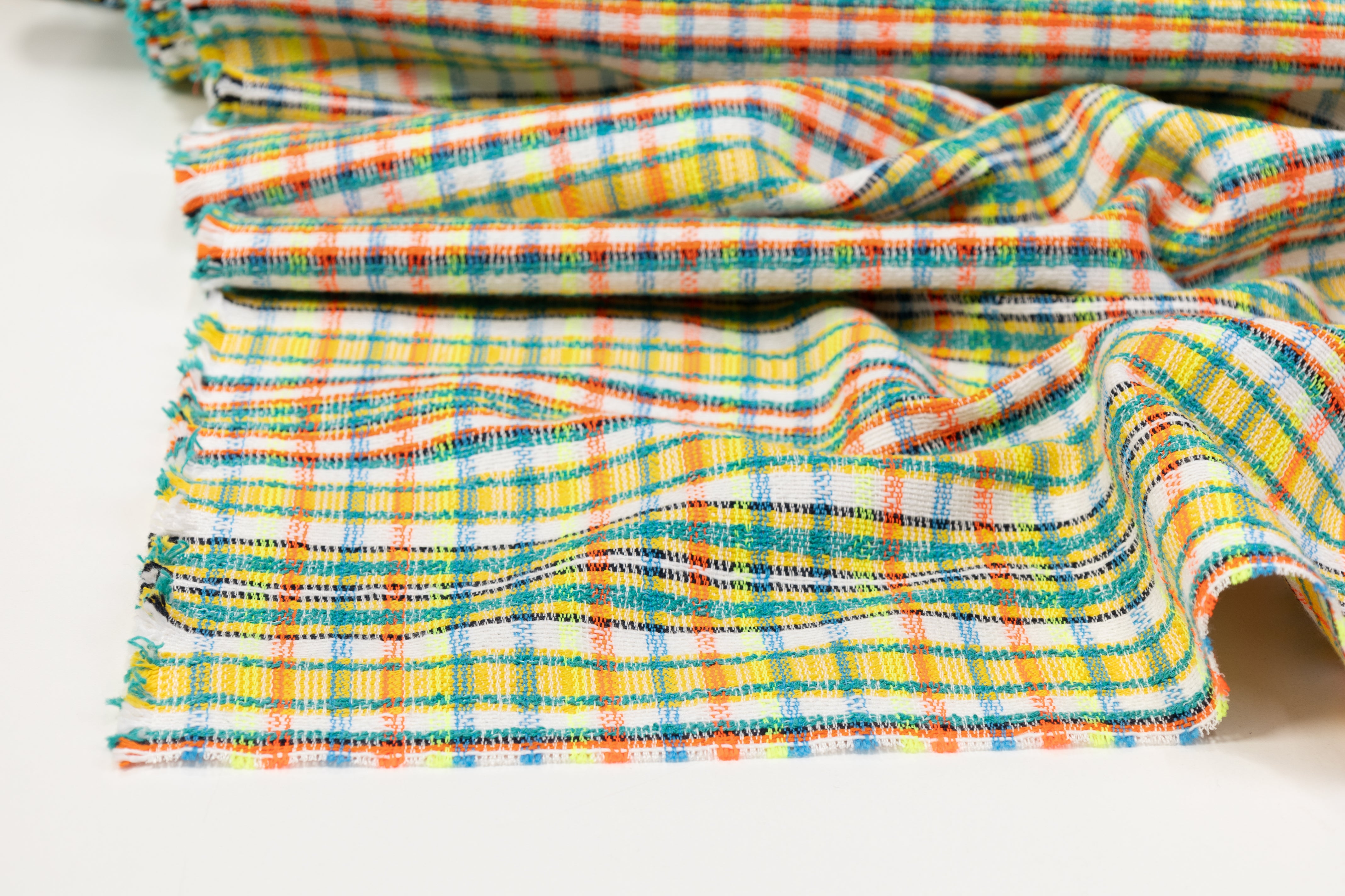 Italian Cotton Viscose Blend Tweed - Multicolor