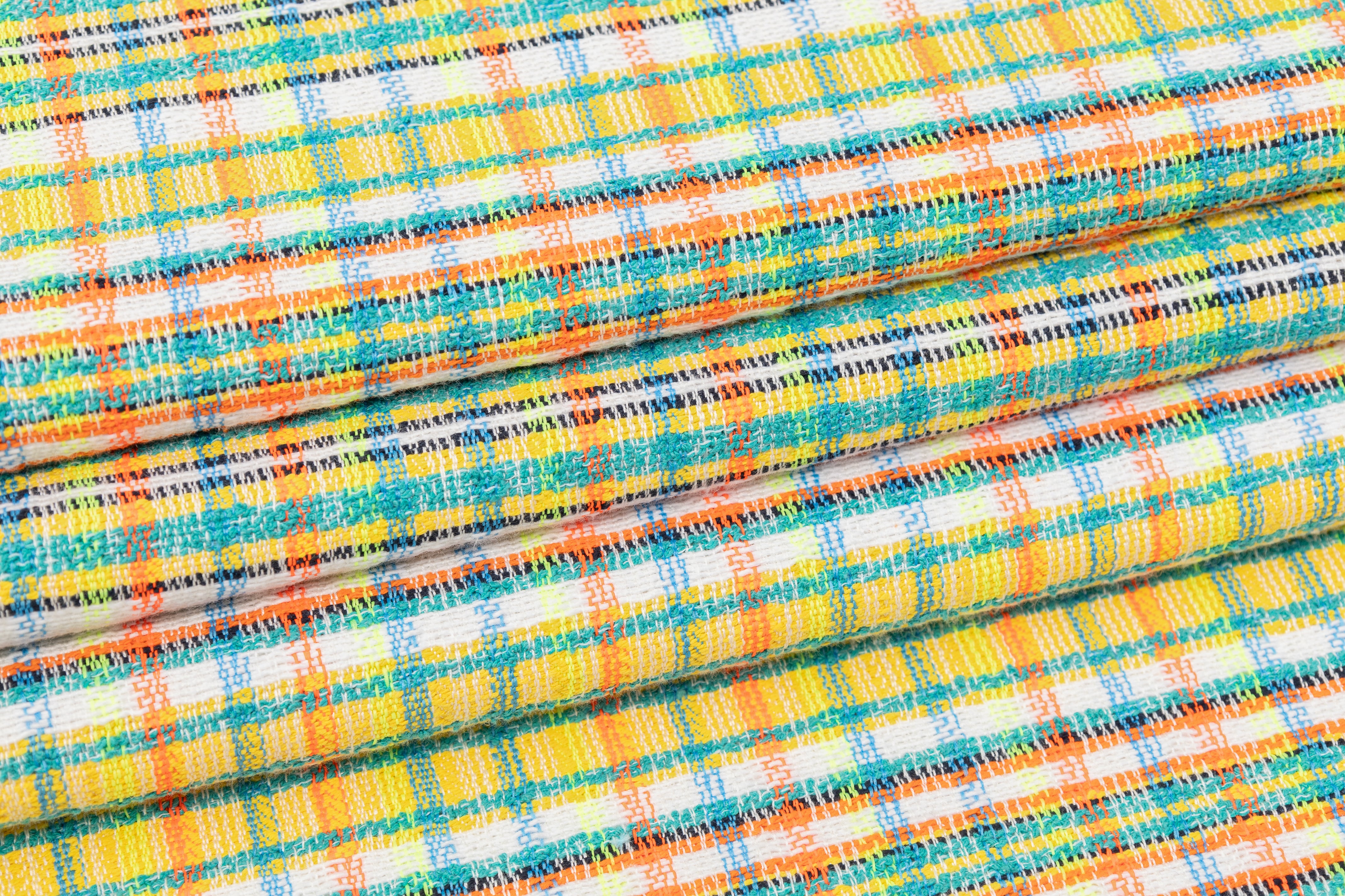 Italian Cotton Viscose Blend Tweed - Multicolor