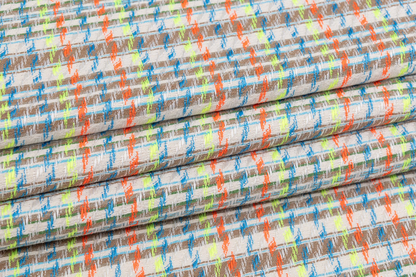 Italian Cotton Viscose Blend Tweed - Multicolor