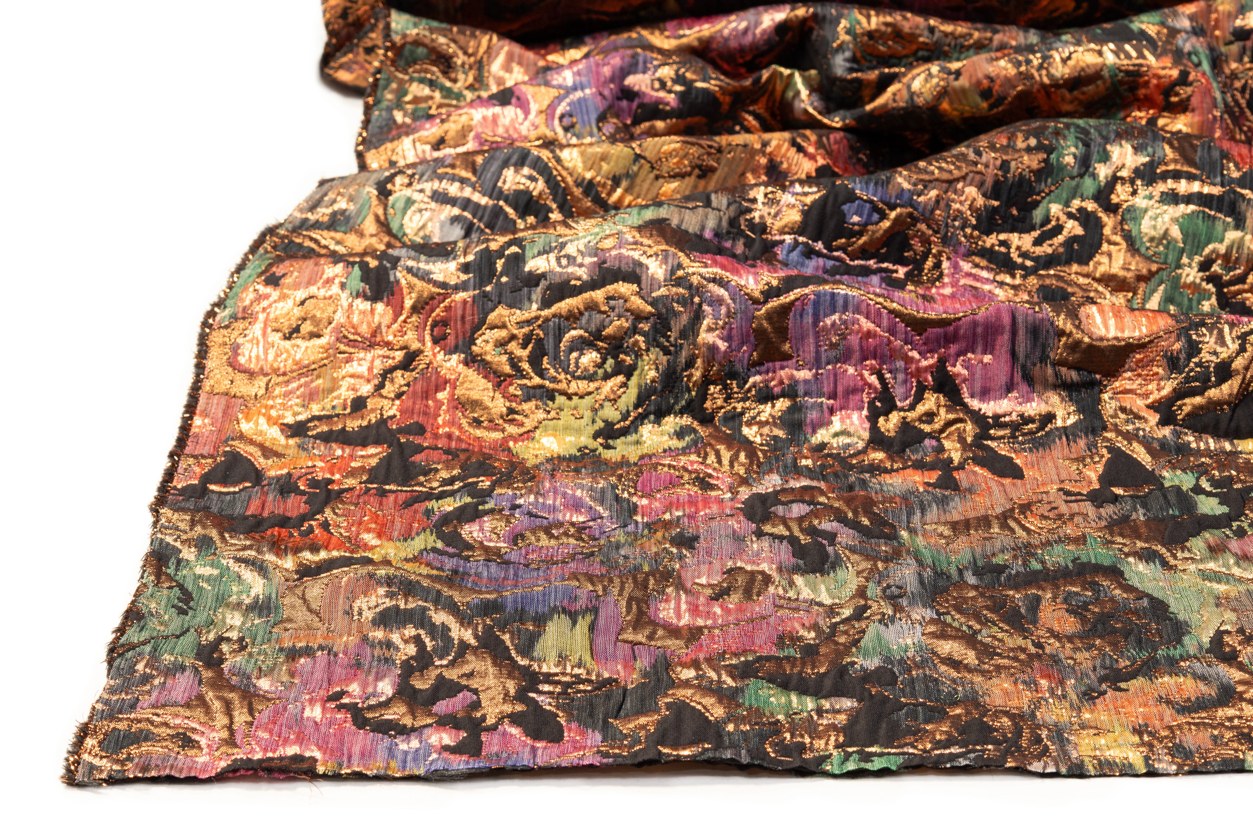 Abstract Metallic Italian Chiné Brocade - Multicolor