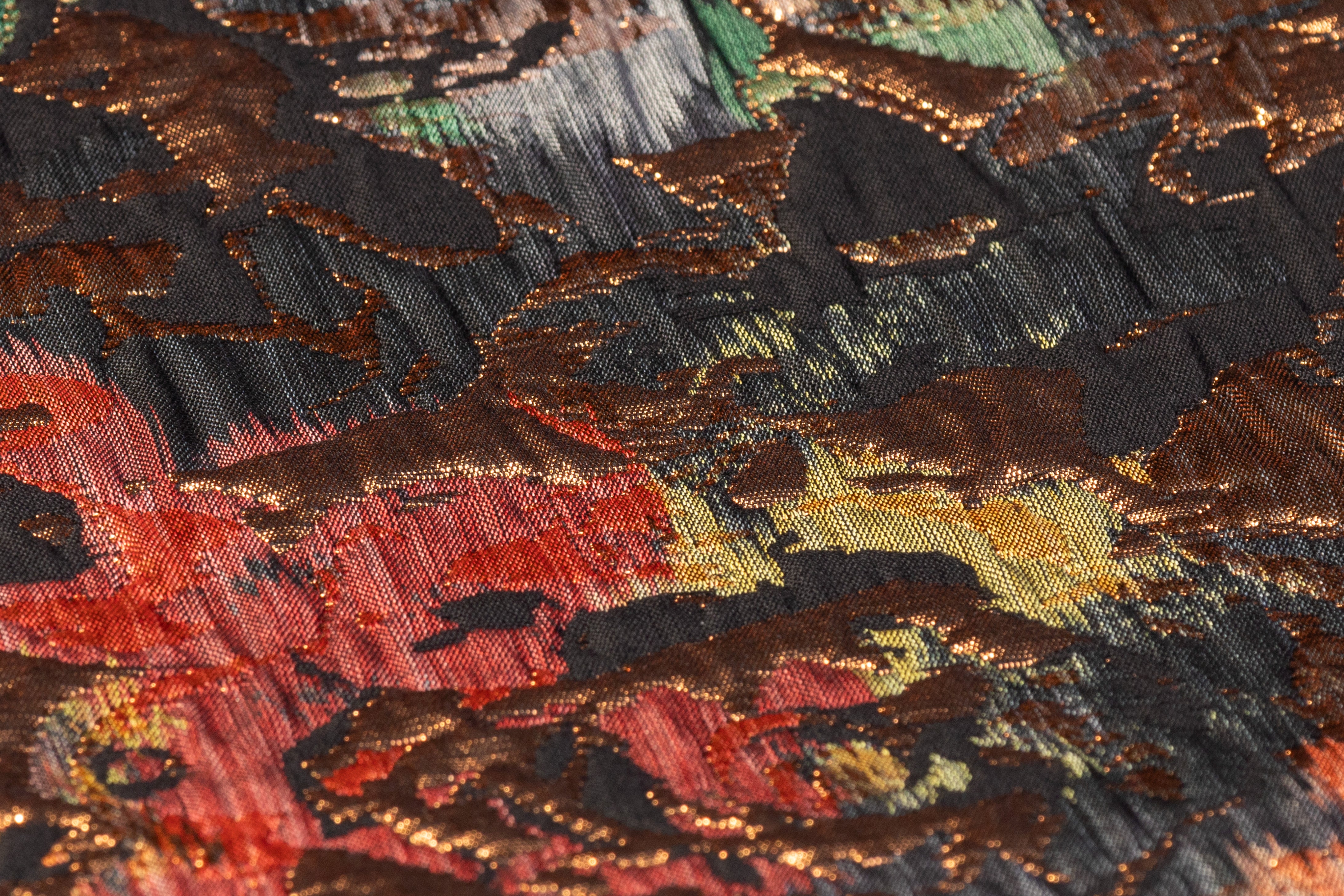 Abstract Metallic Italian Chiné Brocade - Multicolor