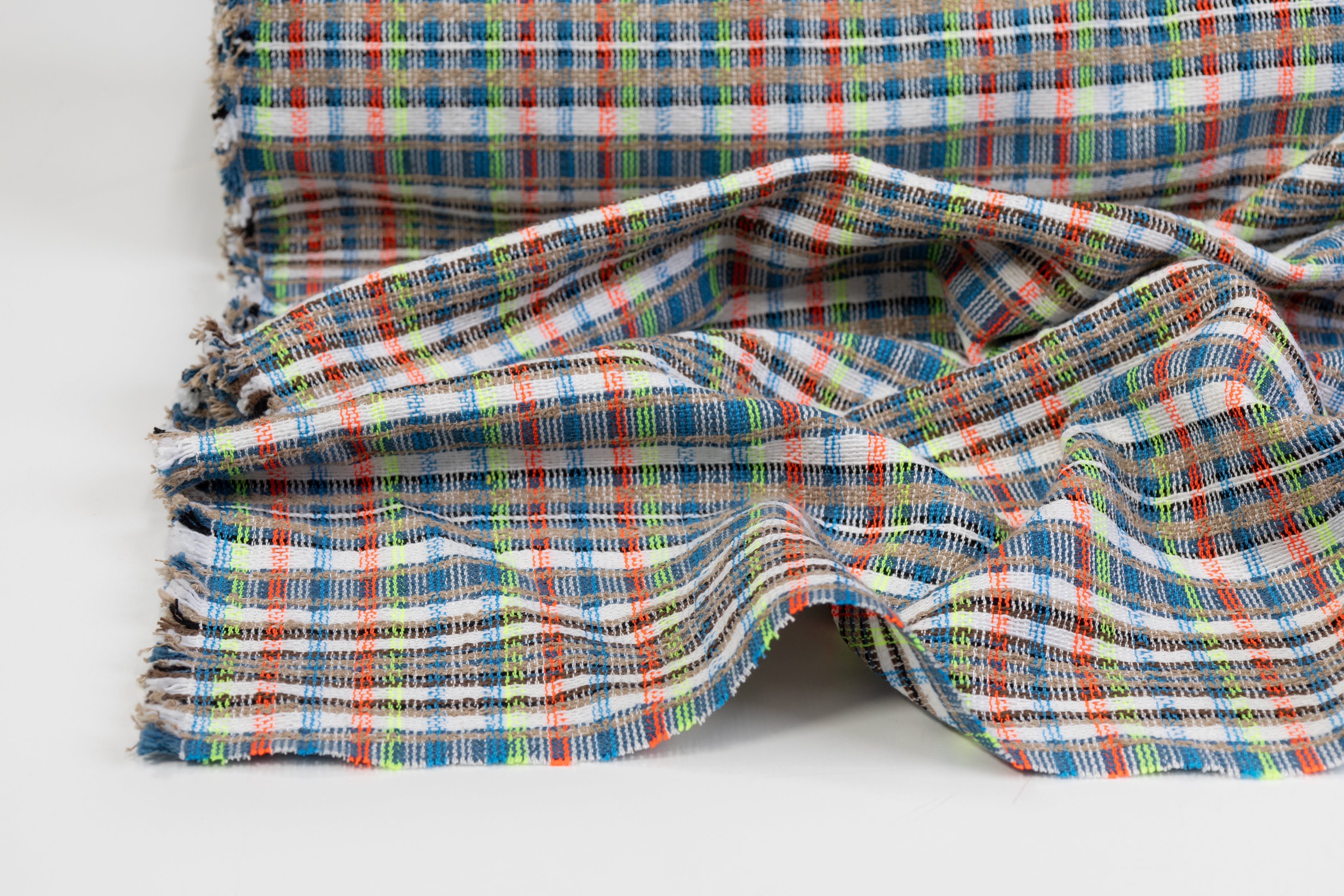 Italian Cotton Viscose Blend Tweed - Multicolor