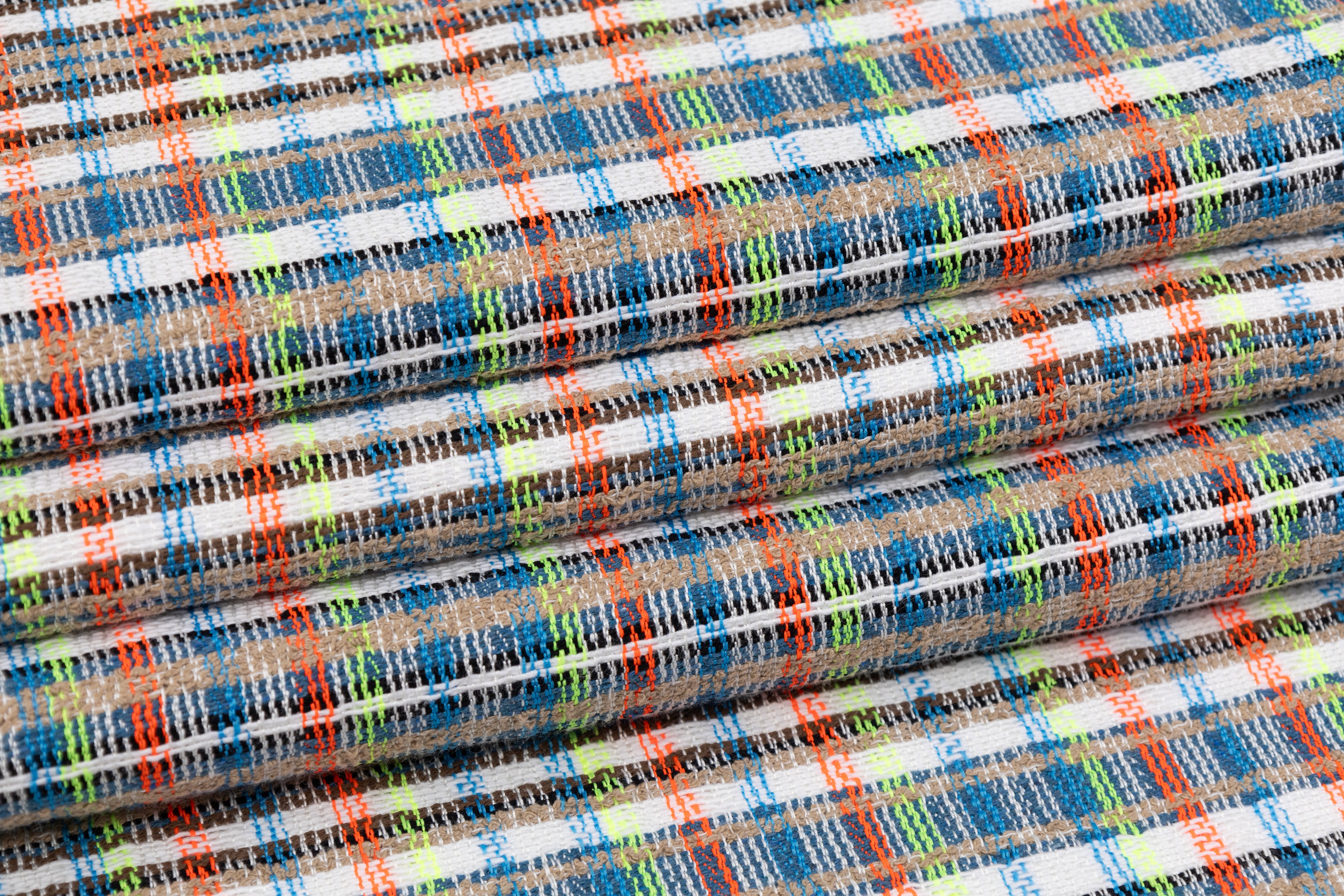 Italian Cotton Viscose Blend Tweed - Multicolor