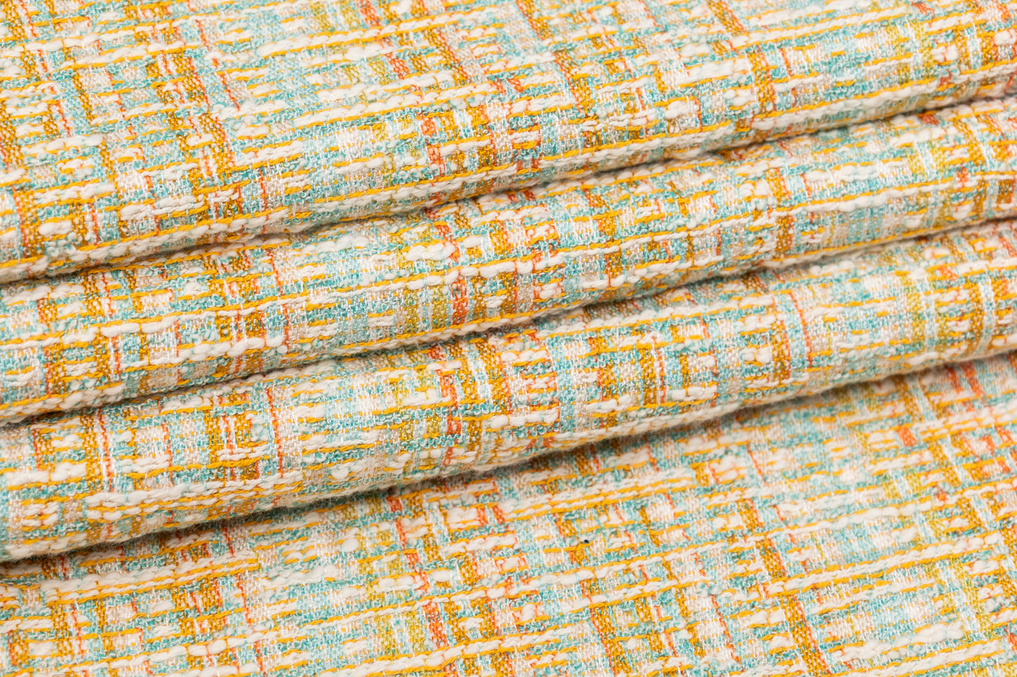 Italian Cotton Viscose Blend Tweed - Multicolor