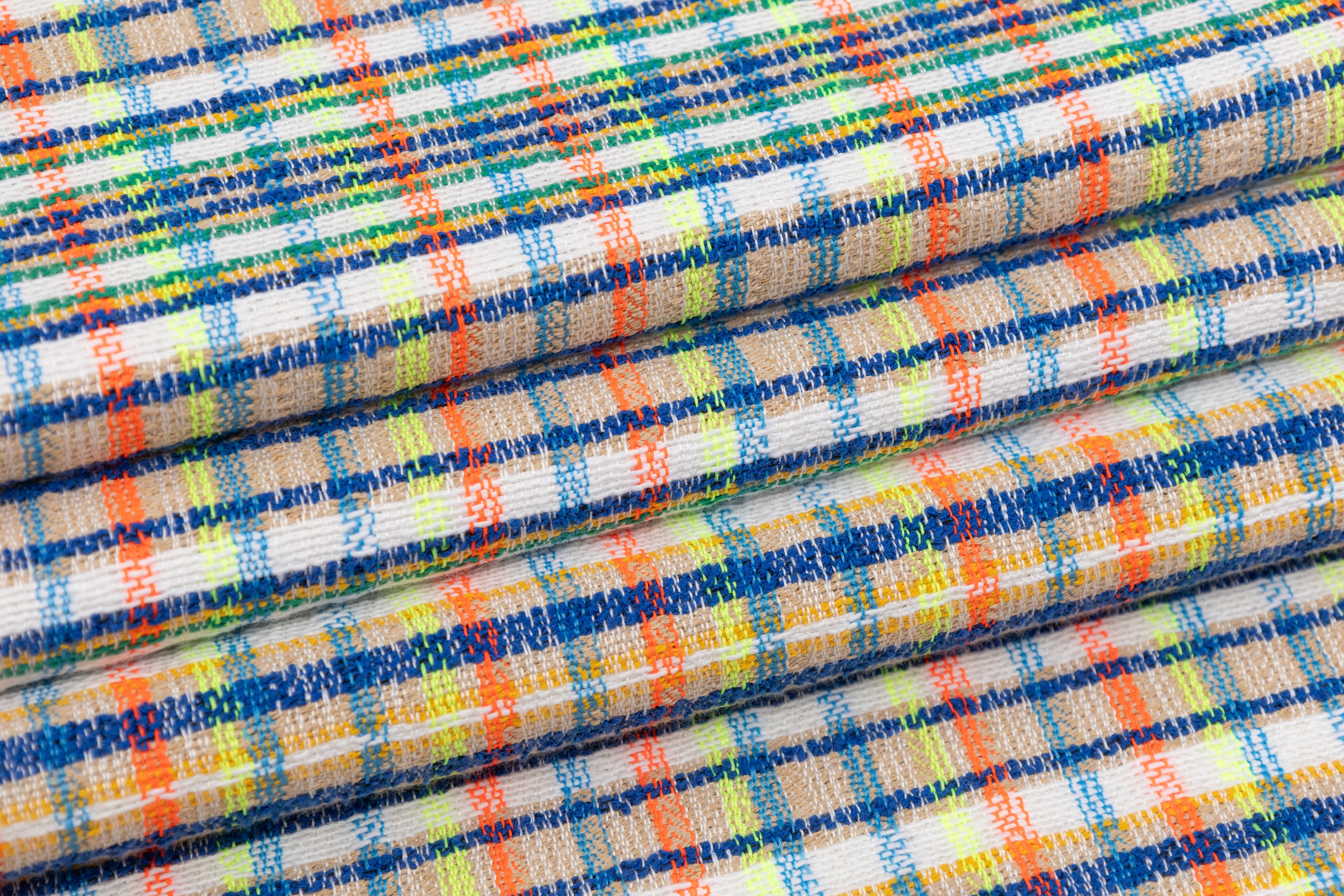 Italian Cotton Viscose Blend Tweed - Multicolor