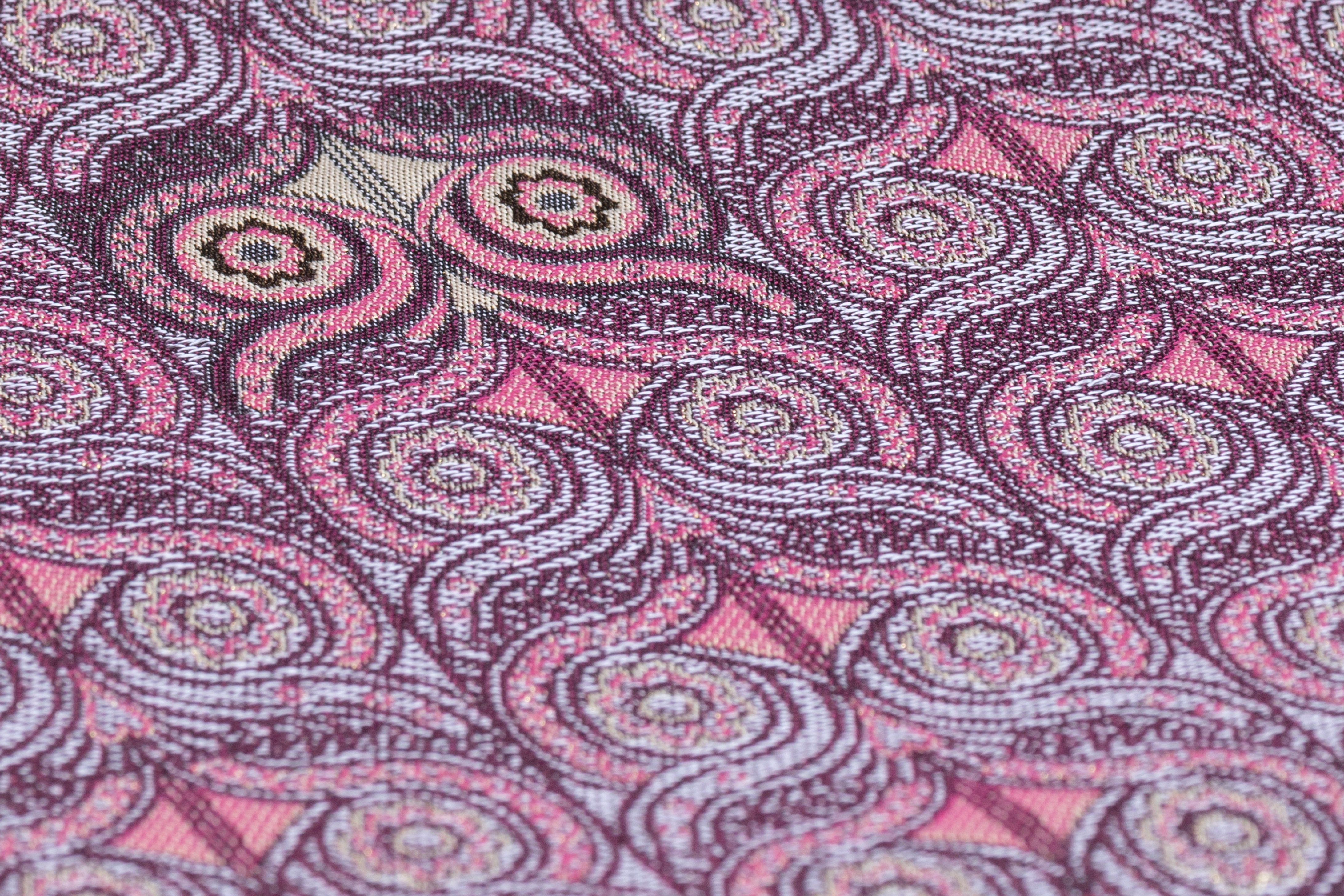 Art Deco Metallic Italian Brocade - Mauve / Gold