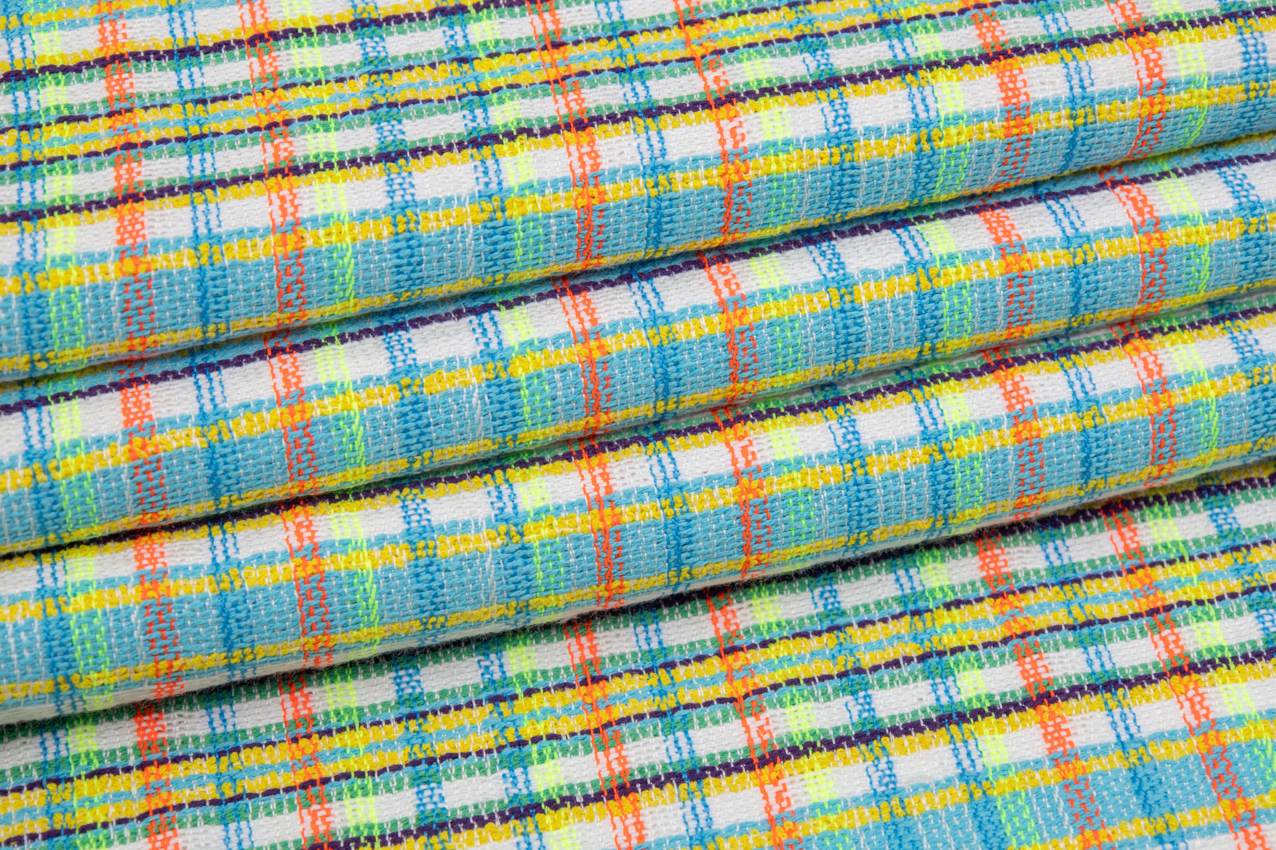 Italian Cotton Viscose Blend Tweed - Multicolor