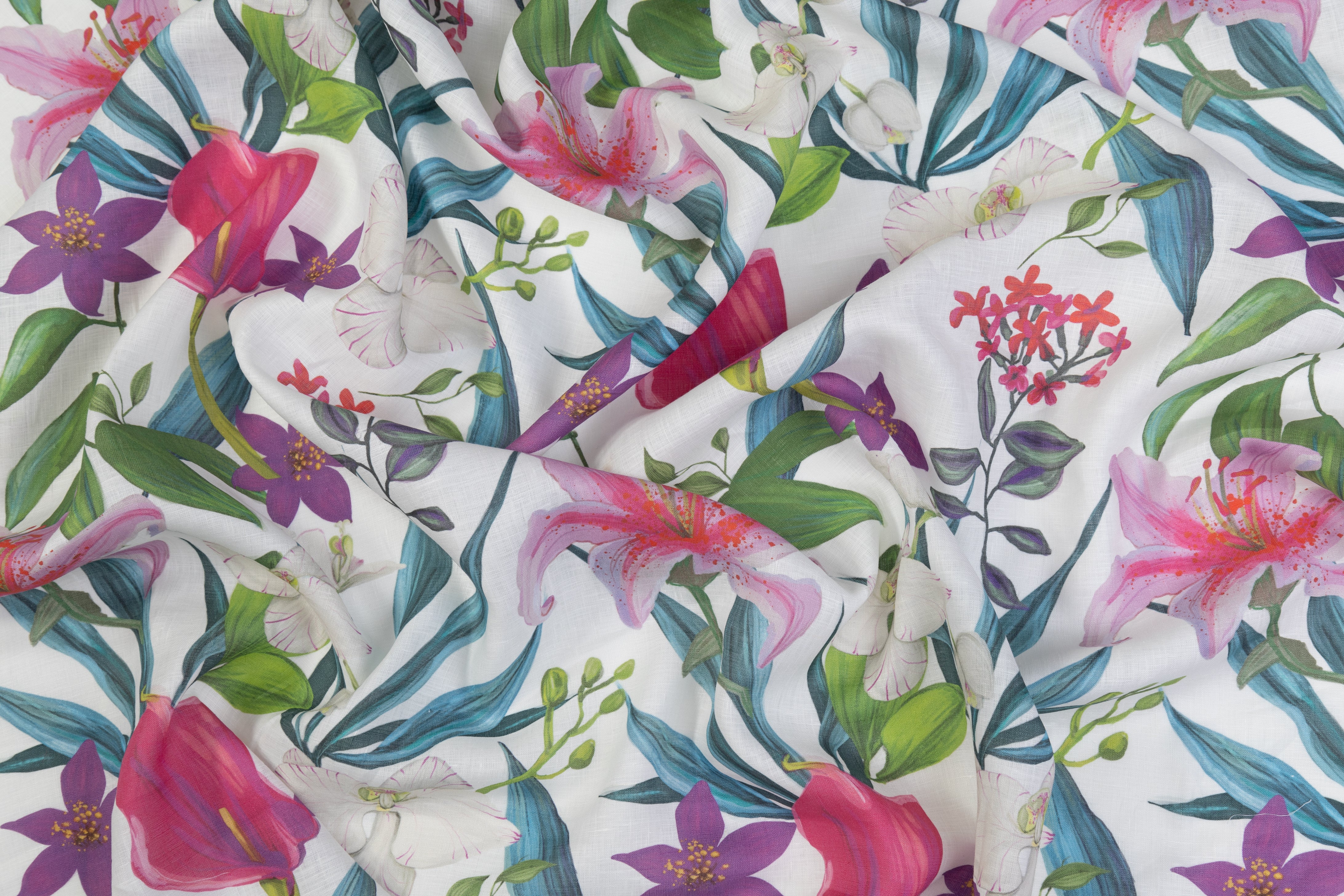 Floral Italian Linen - Multicolor