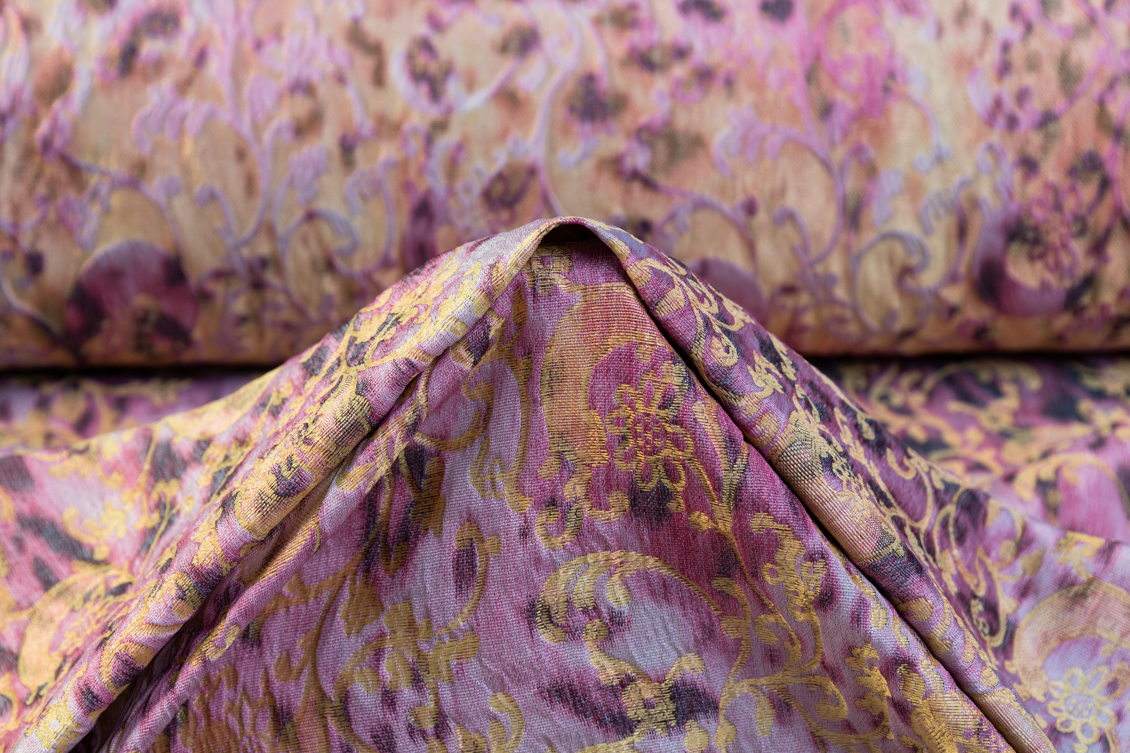 Crinkled Baroque Italian Chiné Brocade - Lavender / Mauve / Gold