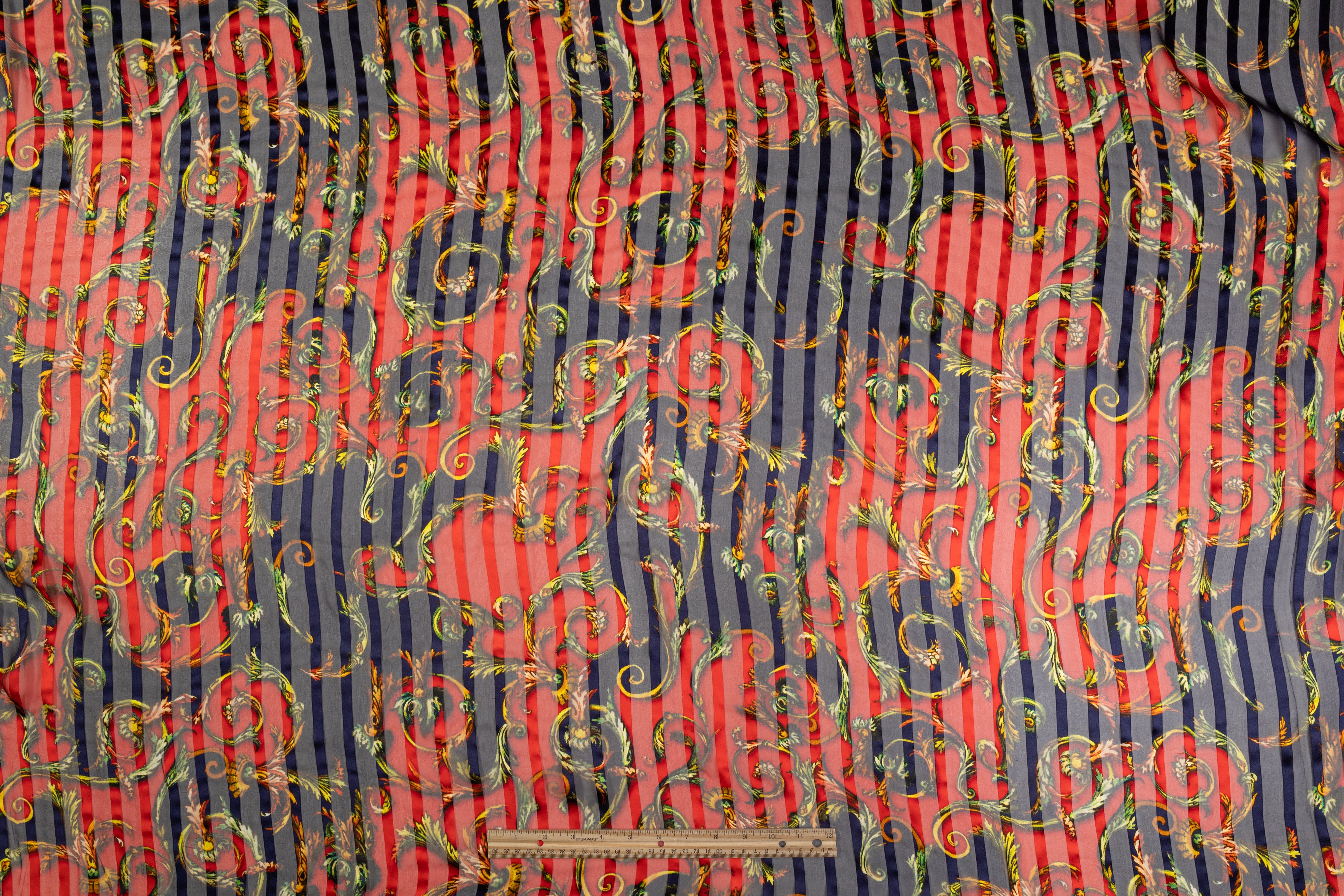 Italian Silk Chiffon Burnout - Multicolor