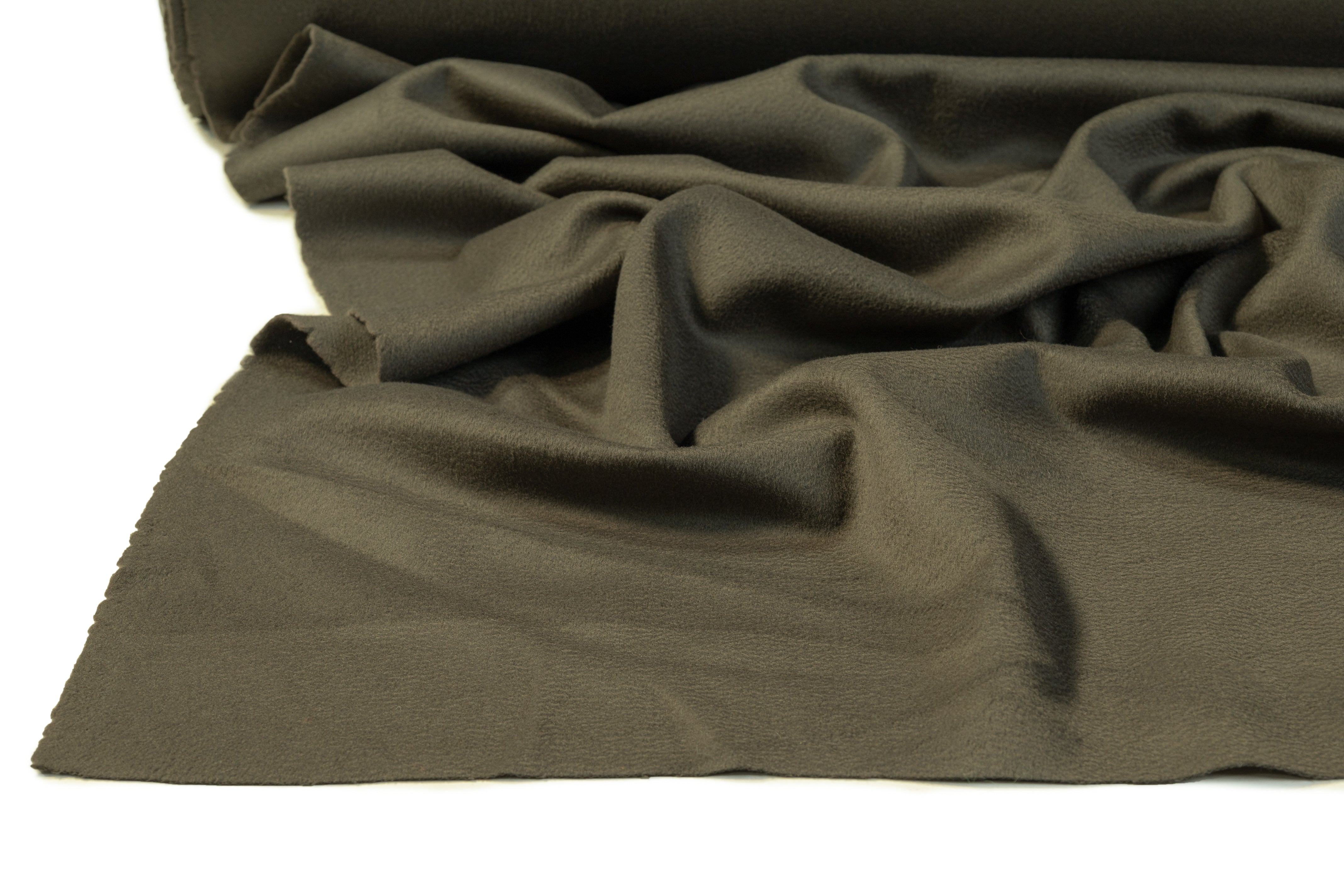 Italian Wool Coating - Olive Green