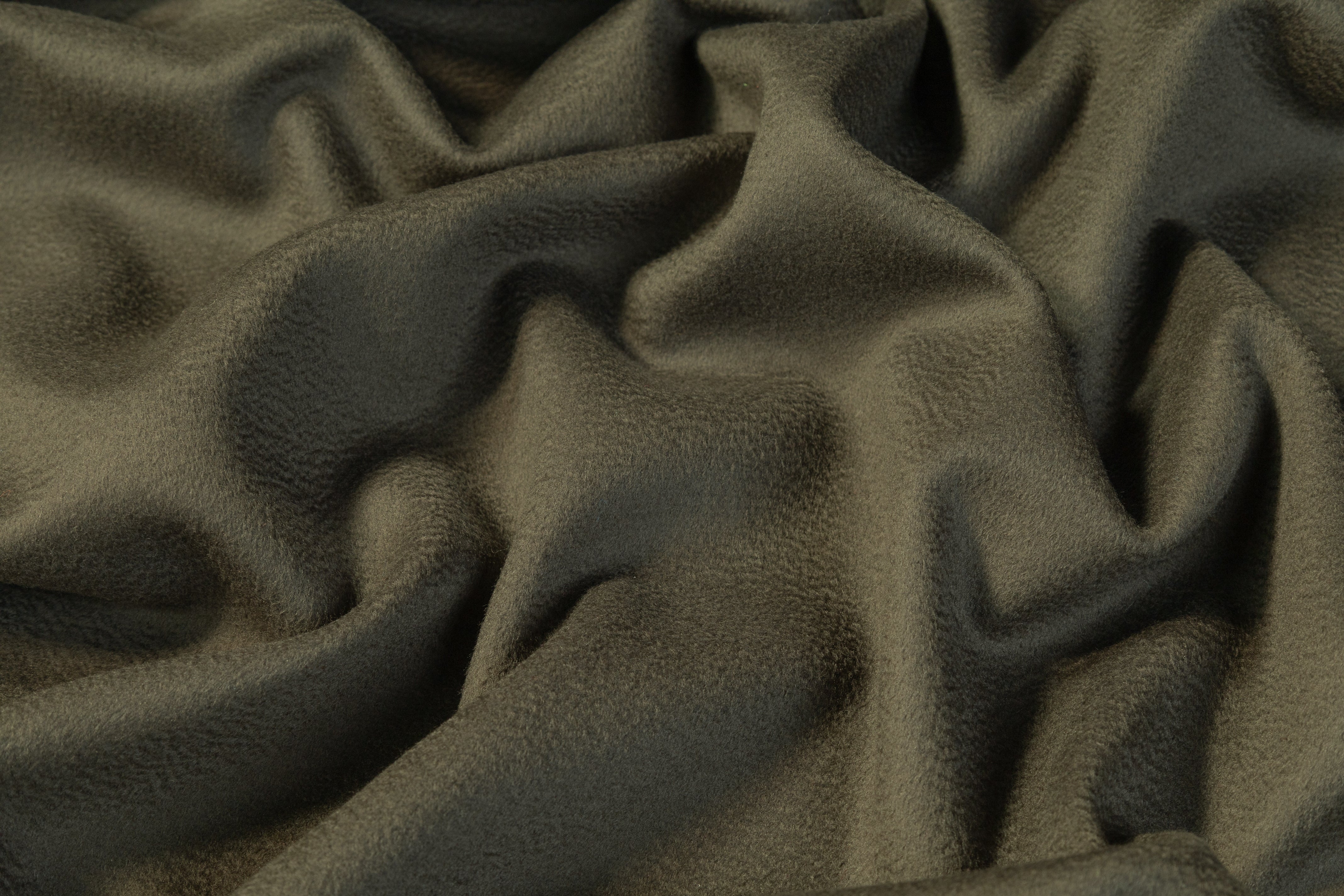 Italian Wool Coating - Olive Green