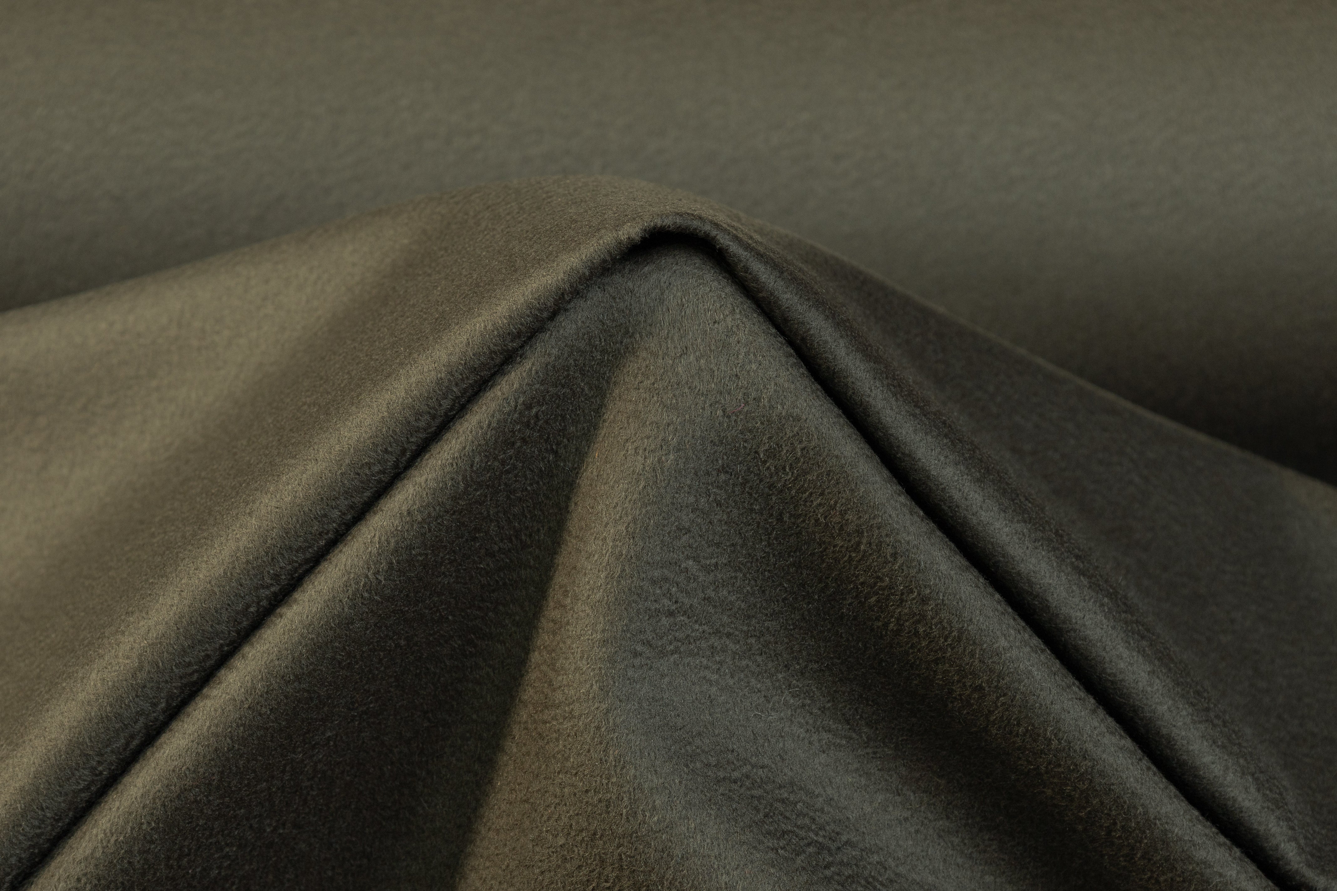 Italian Wool Coating - Olive Green
