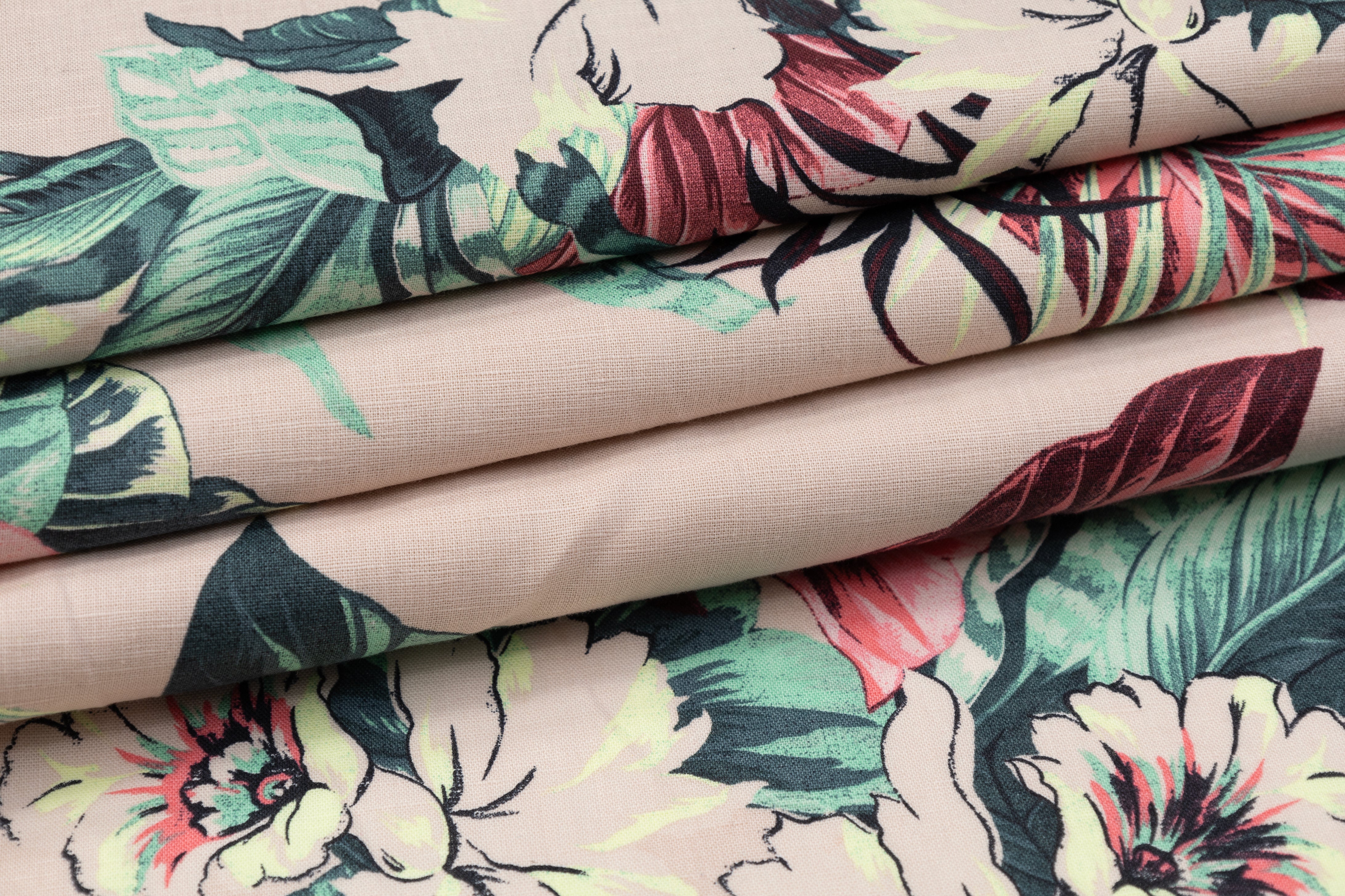 Floral Printed Italian Linen - Multicolor