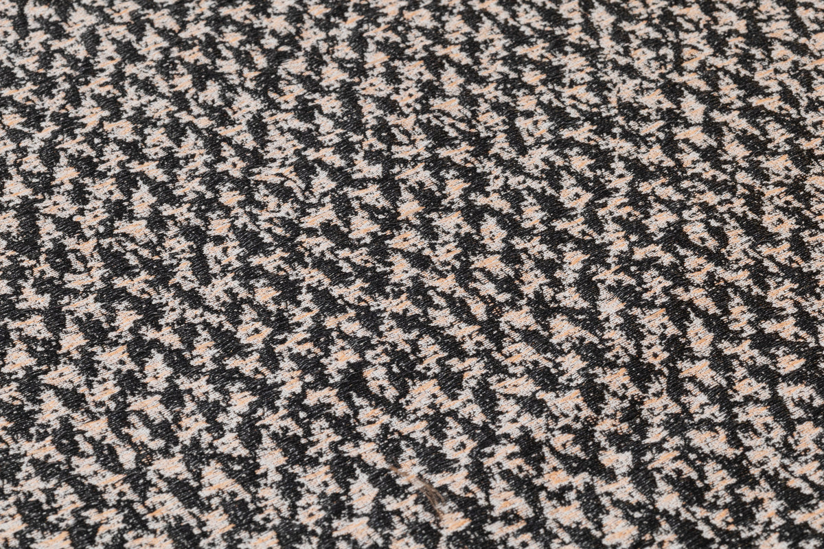 Textured Italian Brocade - Peach / Charcoal