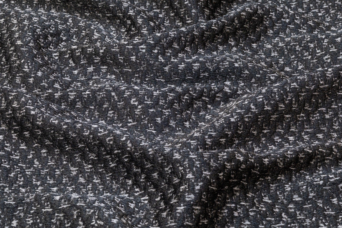 Textured Italian Brocade - Charcoal Gray