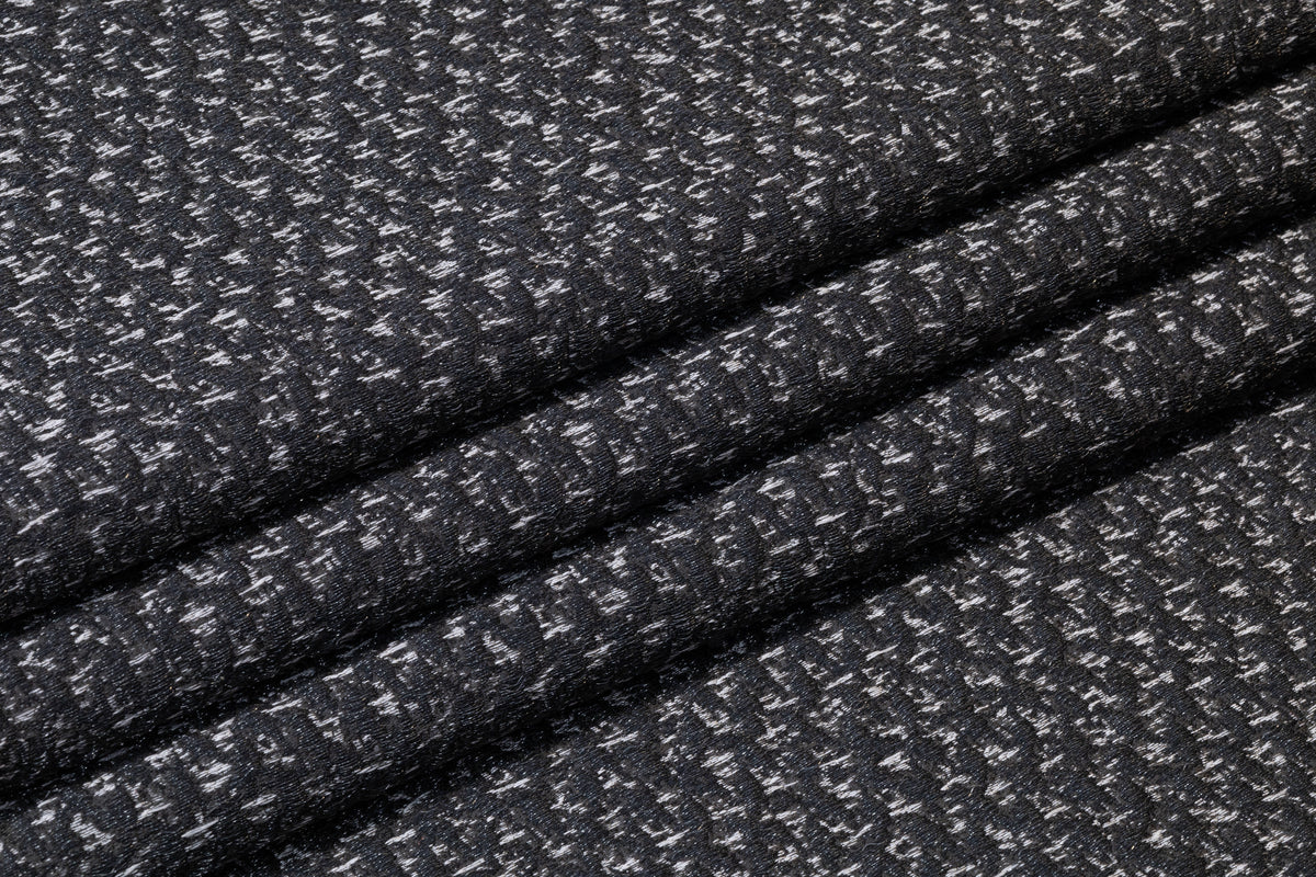 Textured Italian Brocade - Charcoal Gray