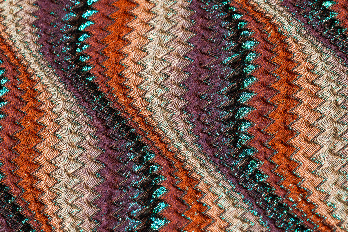 Abstract Metallic Italian Cloqué Brocade - Multicolor