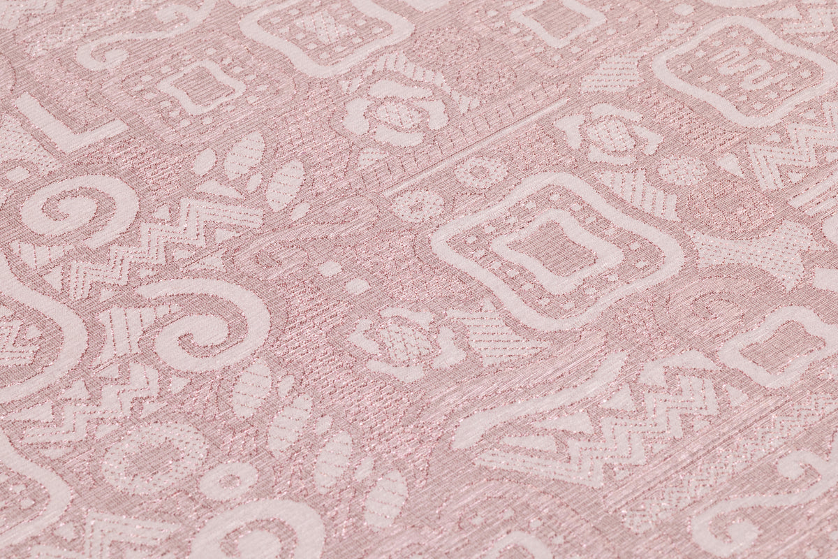 Abstract Metallic Italian Brocade - Pink
