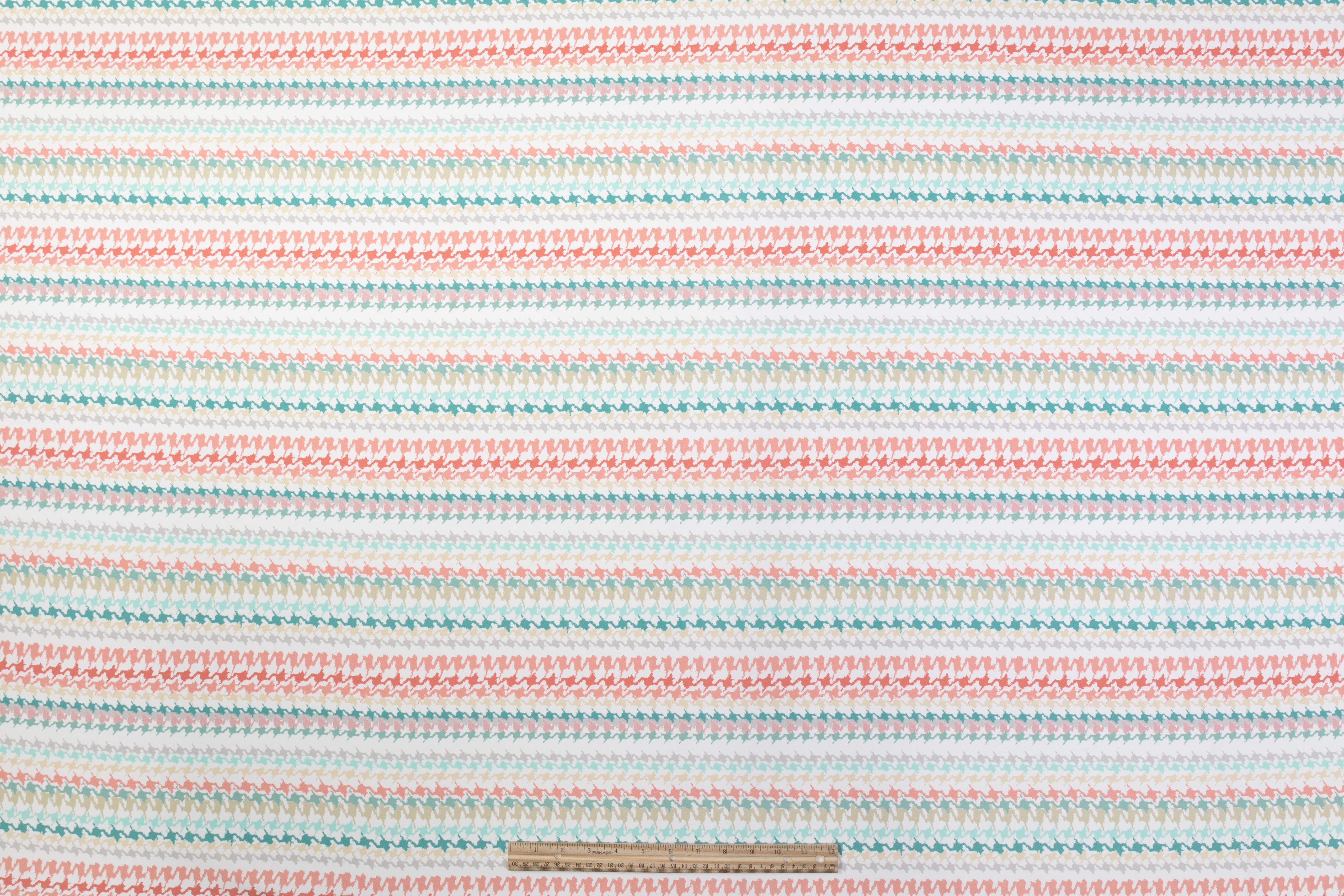 Italian Houndstooth Printed Polyester - Multicolor