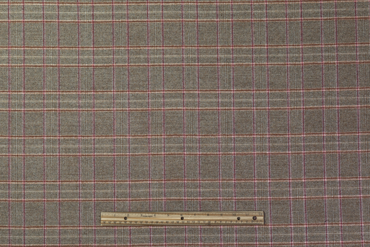Carnet - Checked Italian Wool Suiting - Brown / Red / Pink