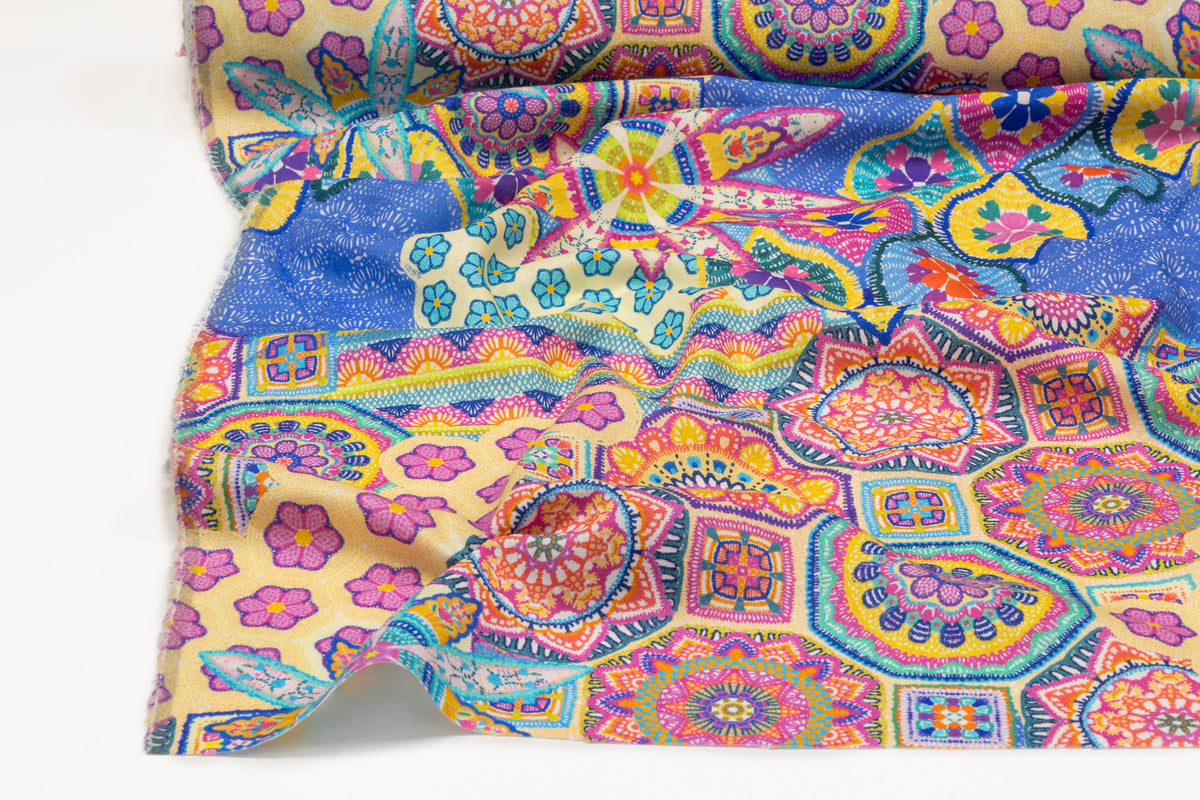 Bohemian Italian Viscose Linen Blend - Multicolor
