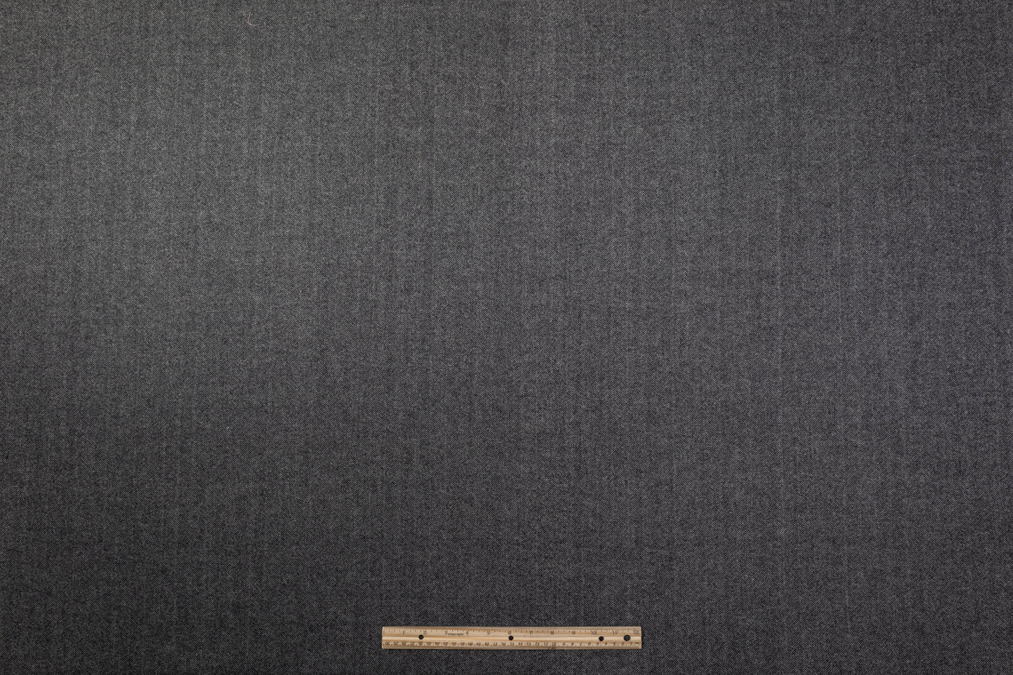 Double Faced Herringbone Cashmere Wool Coating - Charcoal Gray