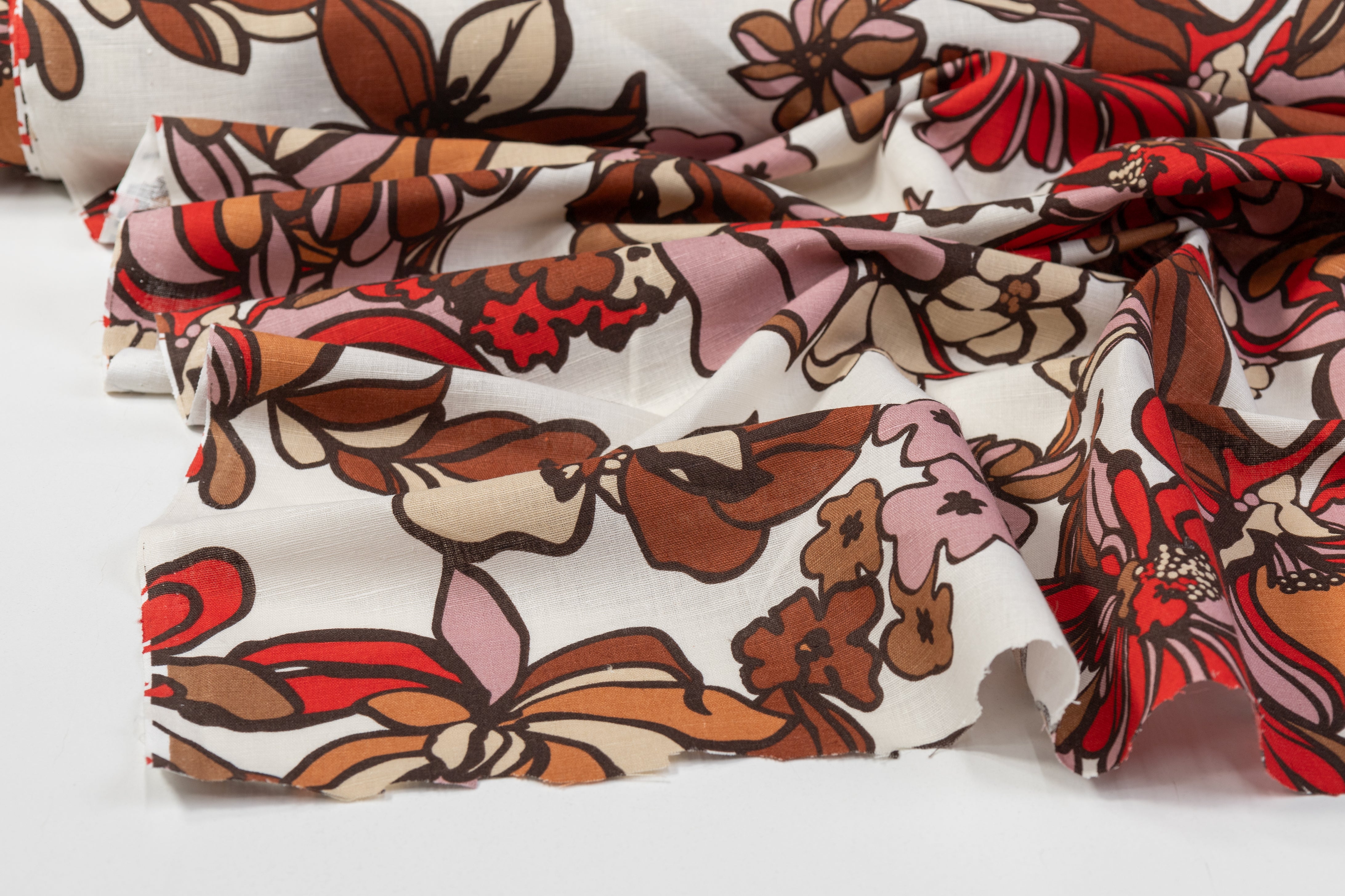 Floral Printed Italian Linen - Multicolor