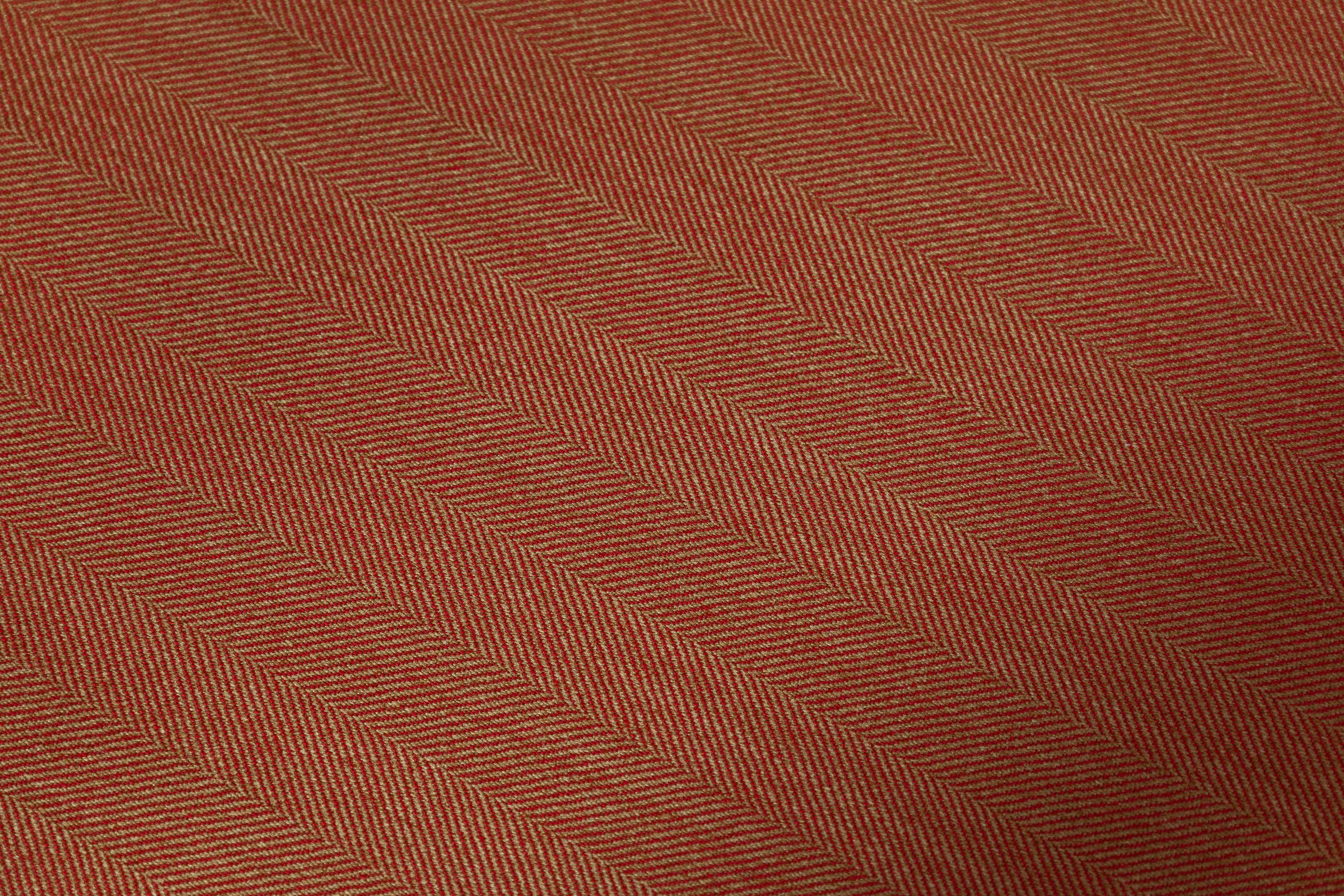 Iridescent Herringbone Italian Wool Suiting - Fire Rust