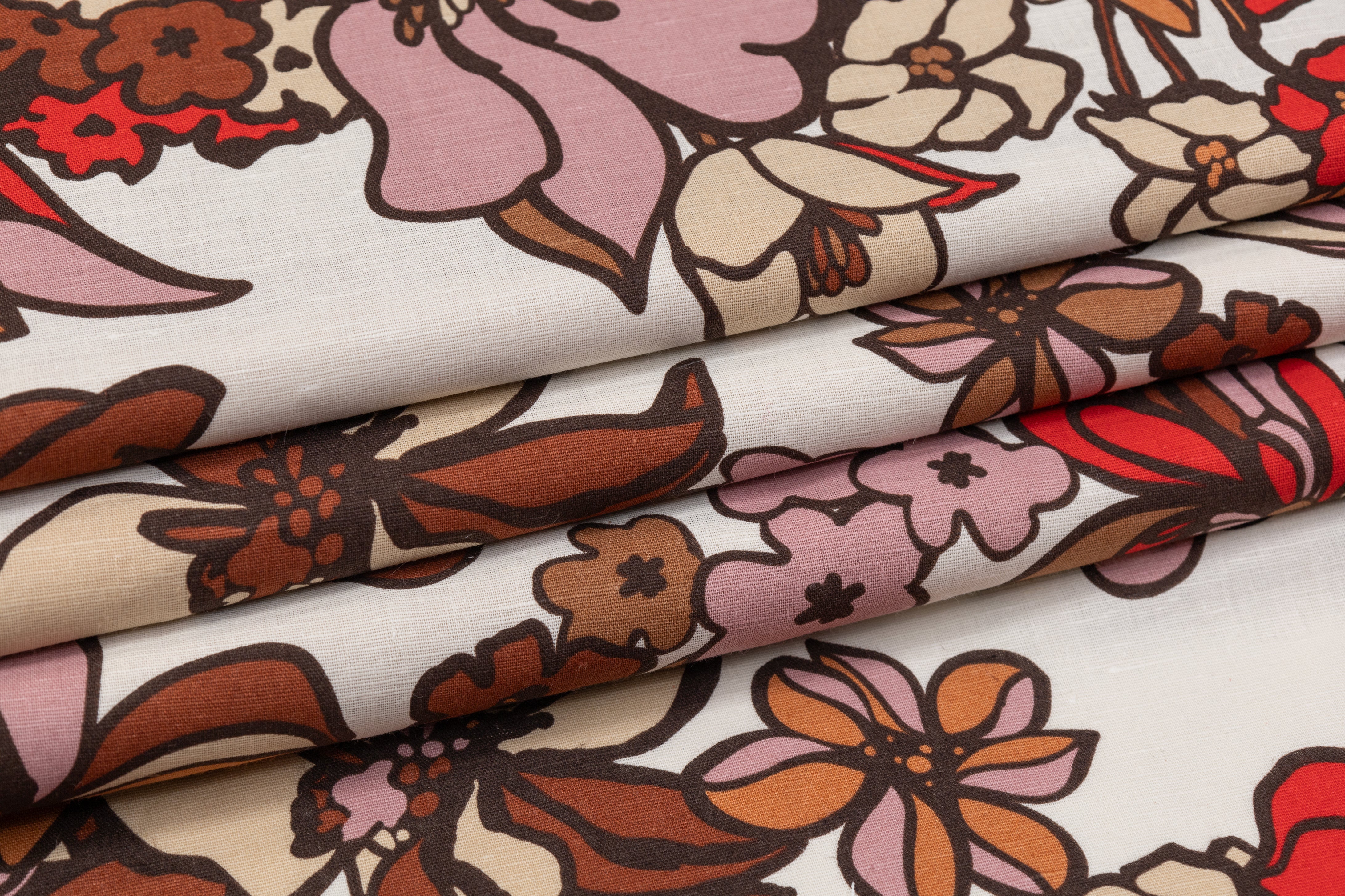 Floral Printed Italian Linen - Multicolor