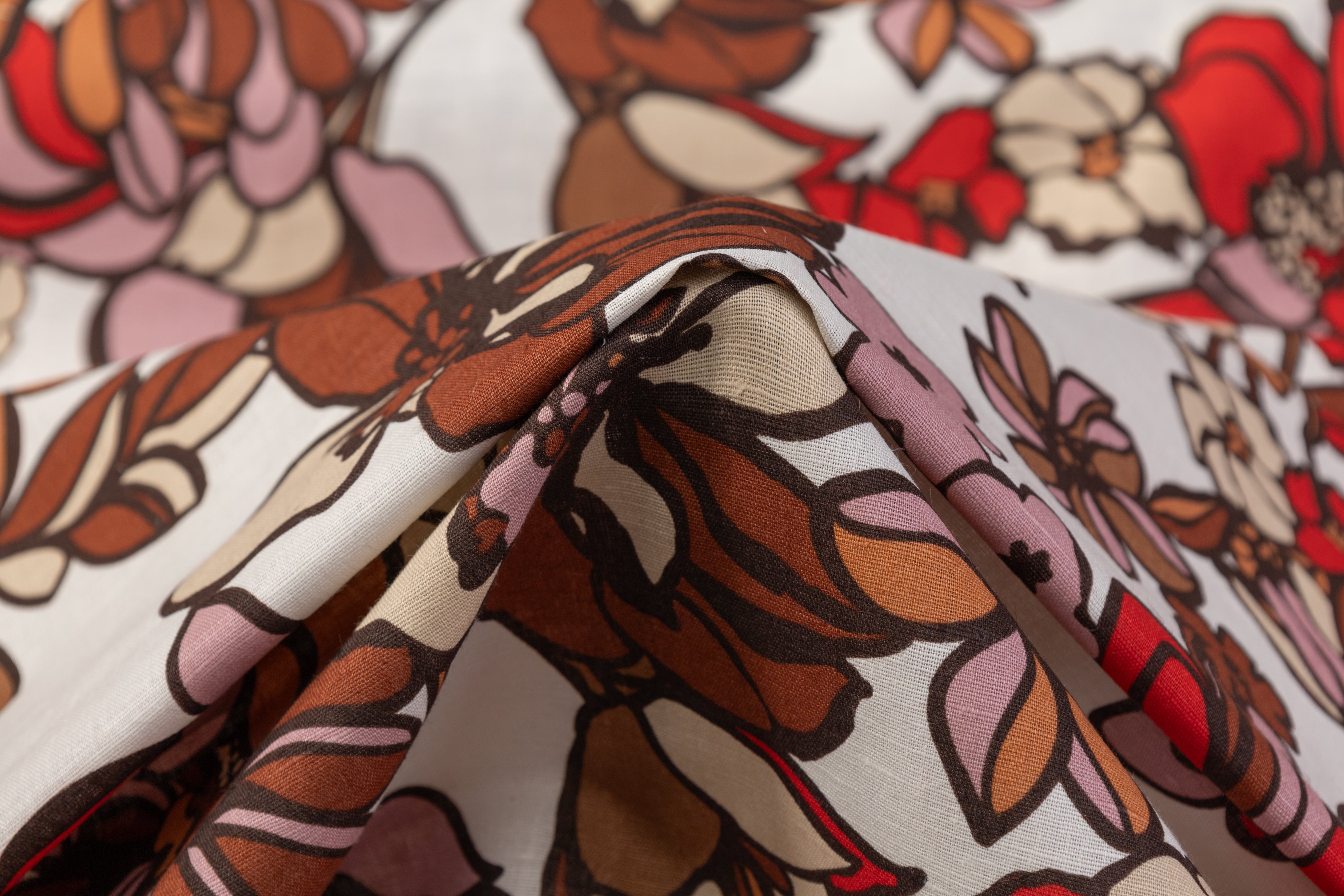 Floral Printed Italian Linen - Multicolor
