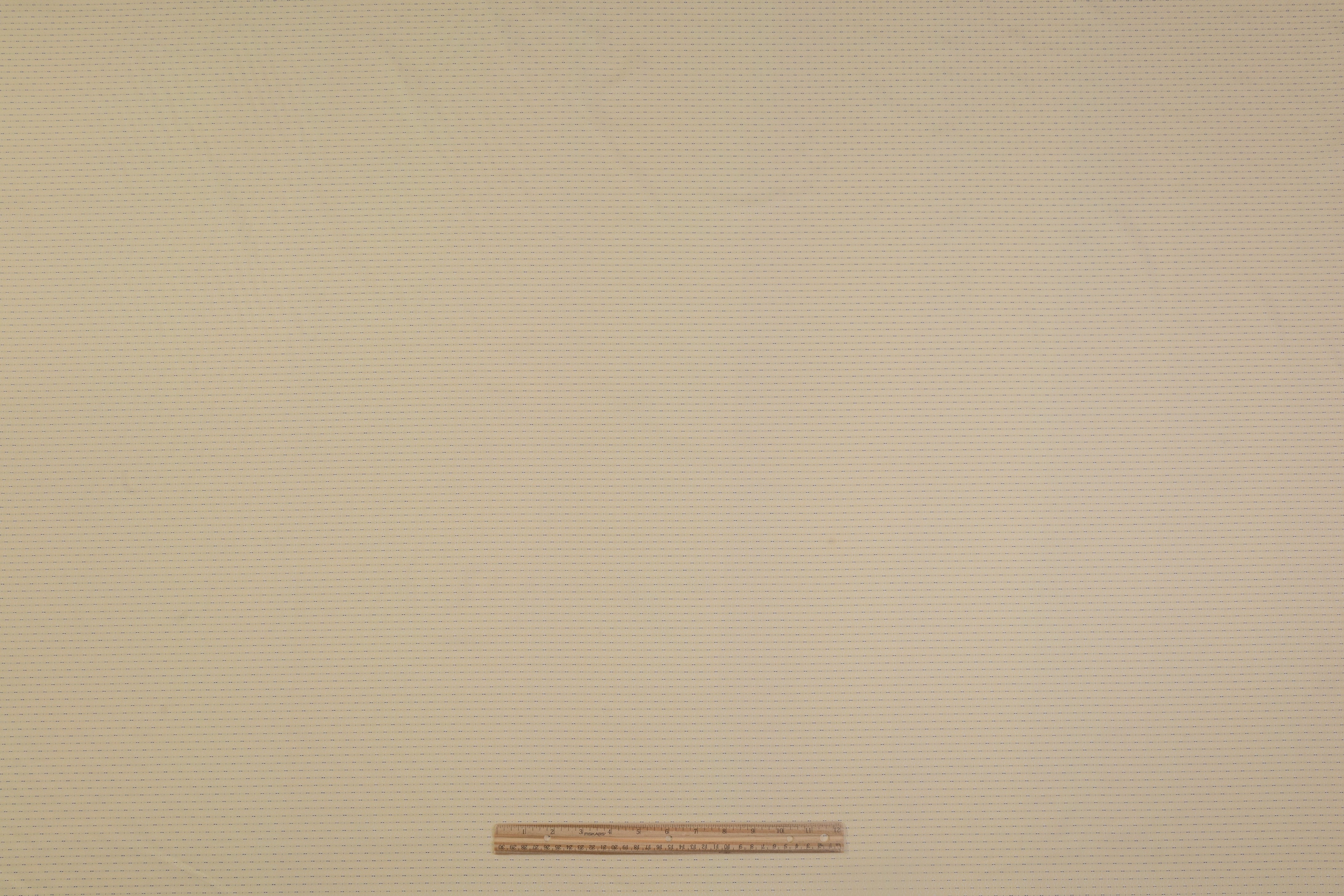 Italian Cotton Jacquard Shirting - Pale Yellow / Navy