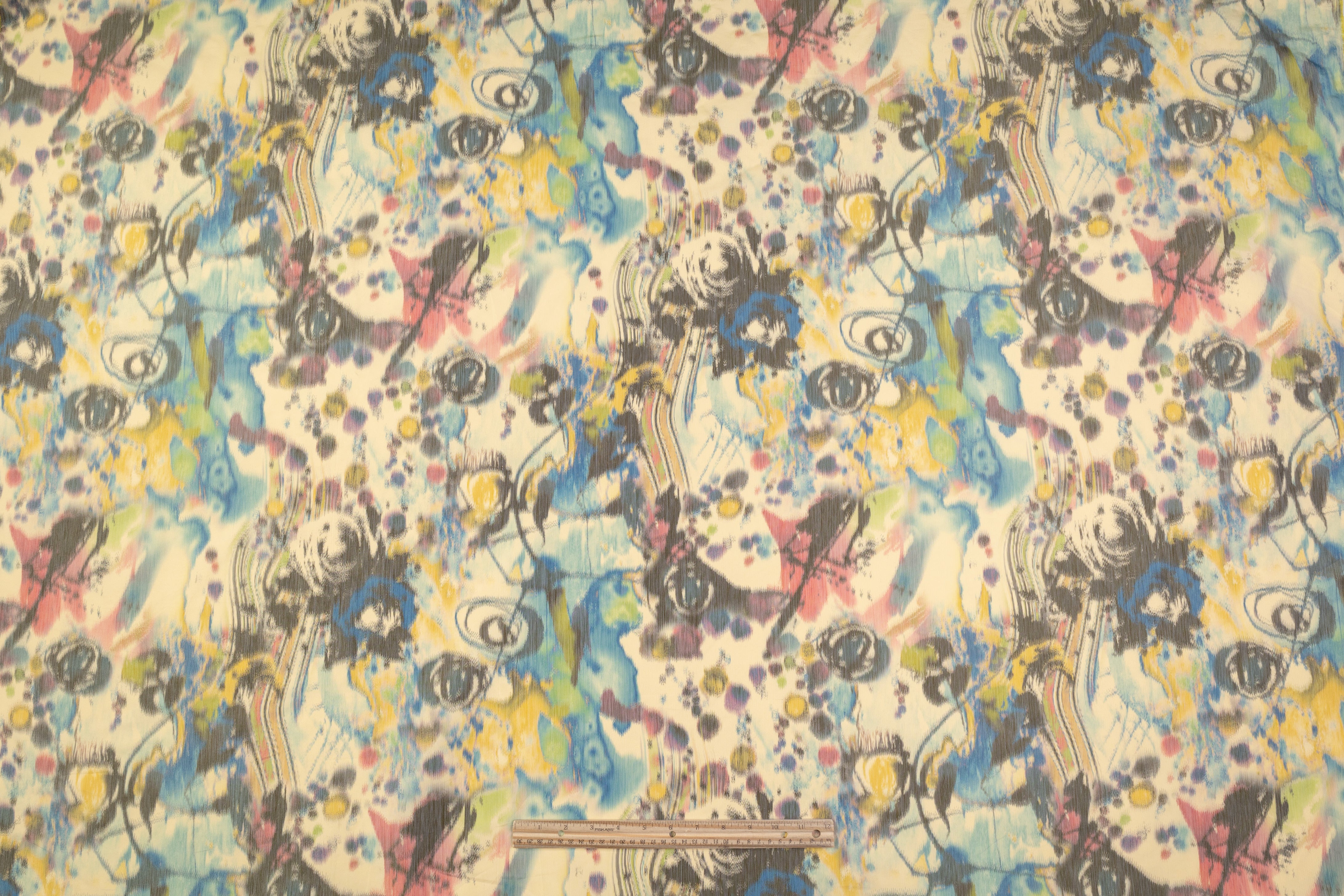 Abstract Italian Chiné Taffeta - Multicolor